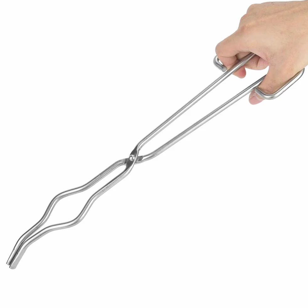 Asixxsix Hochwertige Edelstahl-Tiegelzange, Becherhalterzange für das Chemielabor, 35 Cm (400mm)