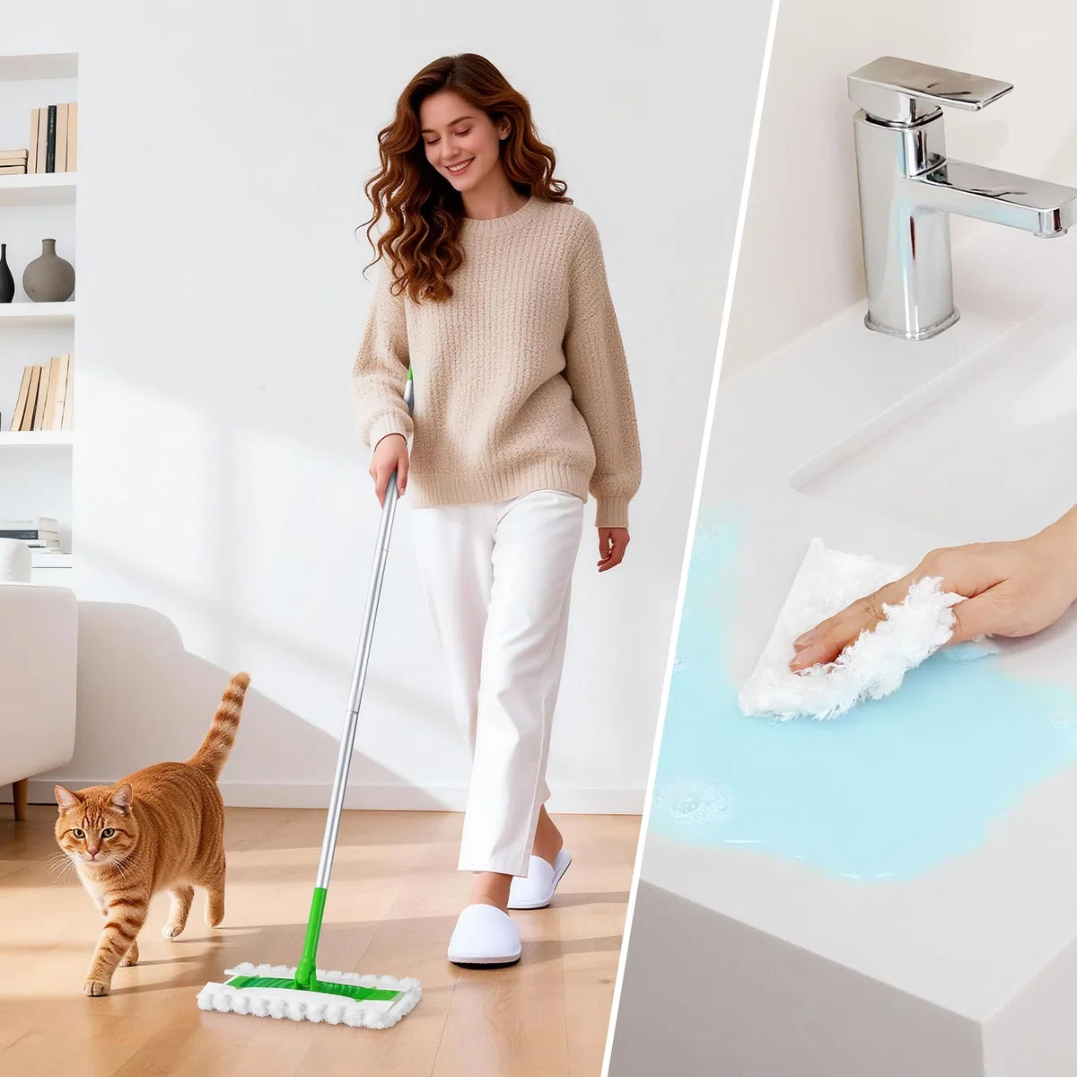 Verbesserte Einweg-Haustier-Mopp-Pads, kompatibel mit Swiffer Dry Sweeping Cloths, Staubwedel, Einweg-Reinigungswerkzeugen, 30 Stück