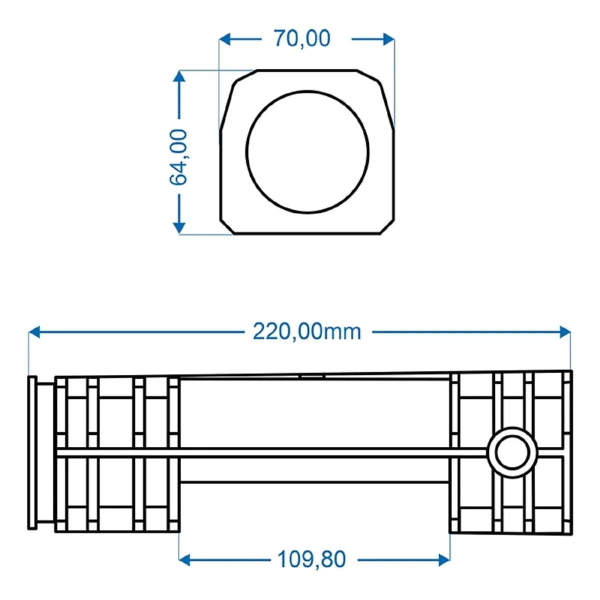 ProPlus Gleitlager Auflaufeinrichtung 50x(64×66) x220 passend für BPW/ZAF 1.5-2/1.6-3/2.0-2