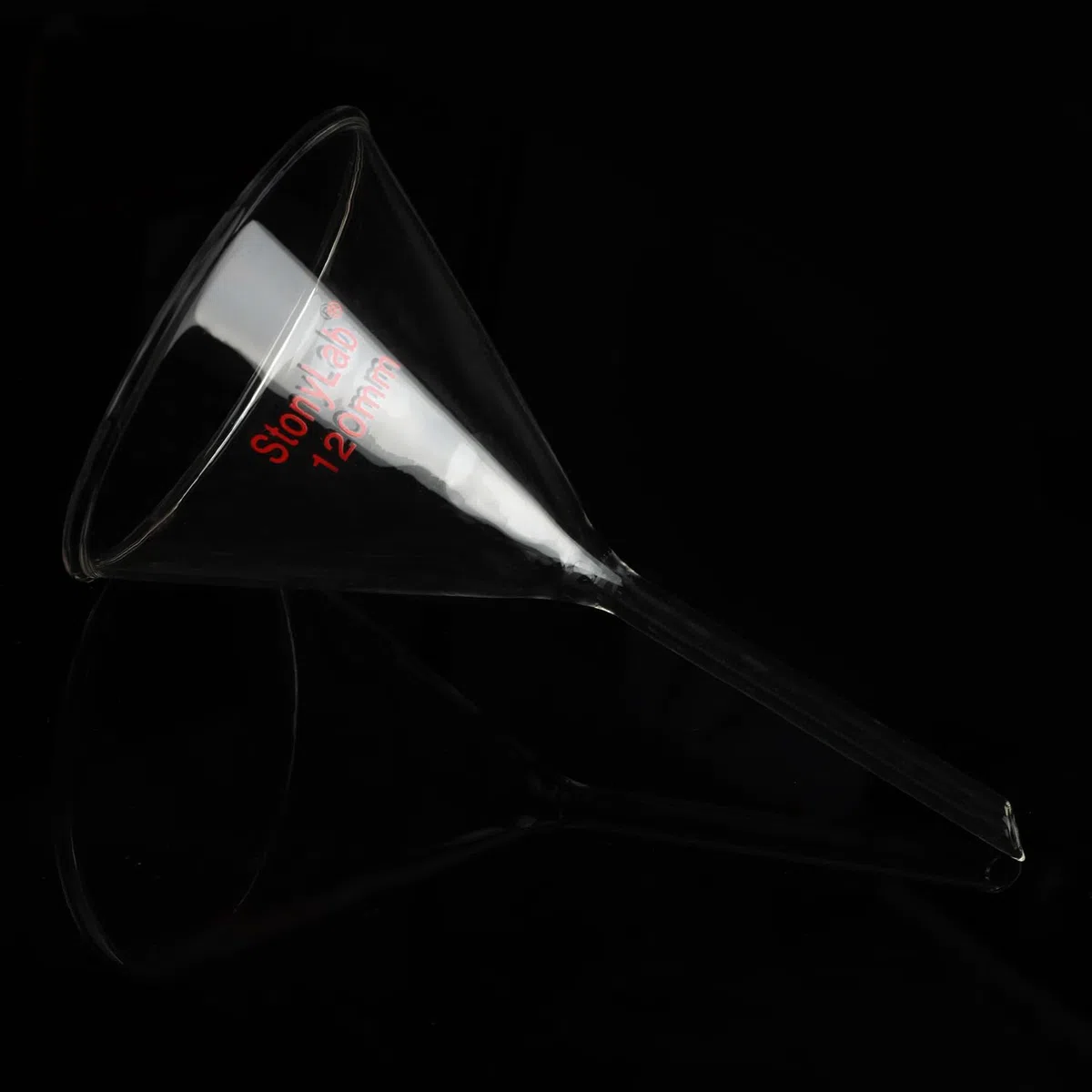 stonylab Glas Trichter, 2er Pack Schwerwandiges Borosilikatglas Kurzstiel Filtertrichter Labor Glaswaren, Durchmesser 120 mm