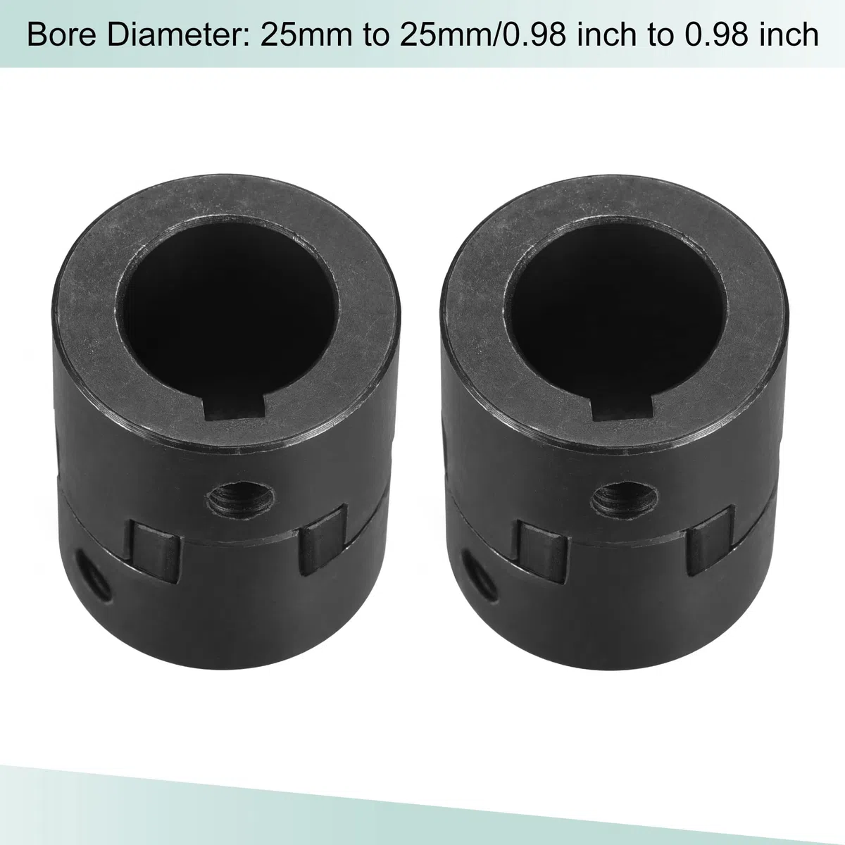 sourcing map Flexible Kupplungswelle 25 mm bis 25 mm Flexible Kupplung 51 mm L x 44 mm OD Motorkupplungsgelenk