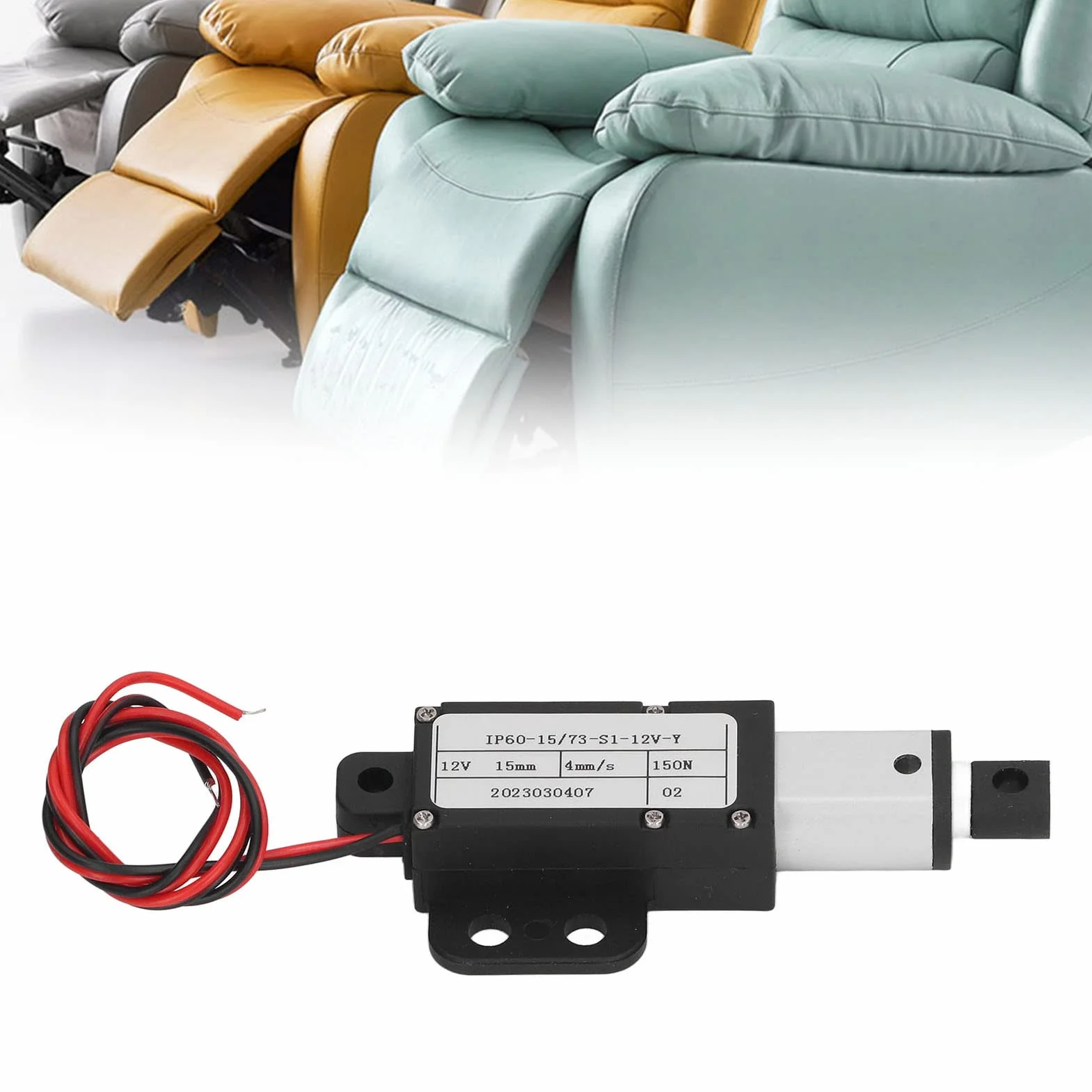 Mini Electric Linear Actuator 15 mm Hub Micro Motion Actuator 12 V Linearaktuator Elektrischer Linearantrieb (Mit Halterung)