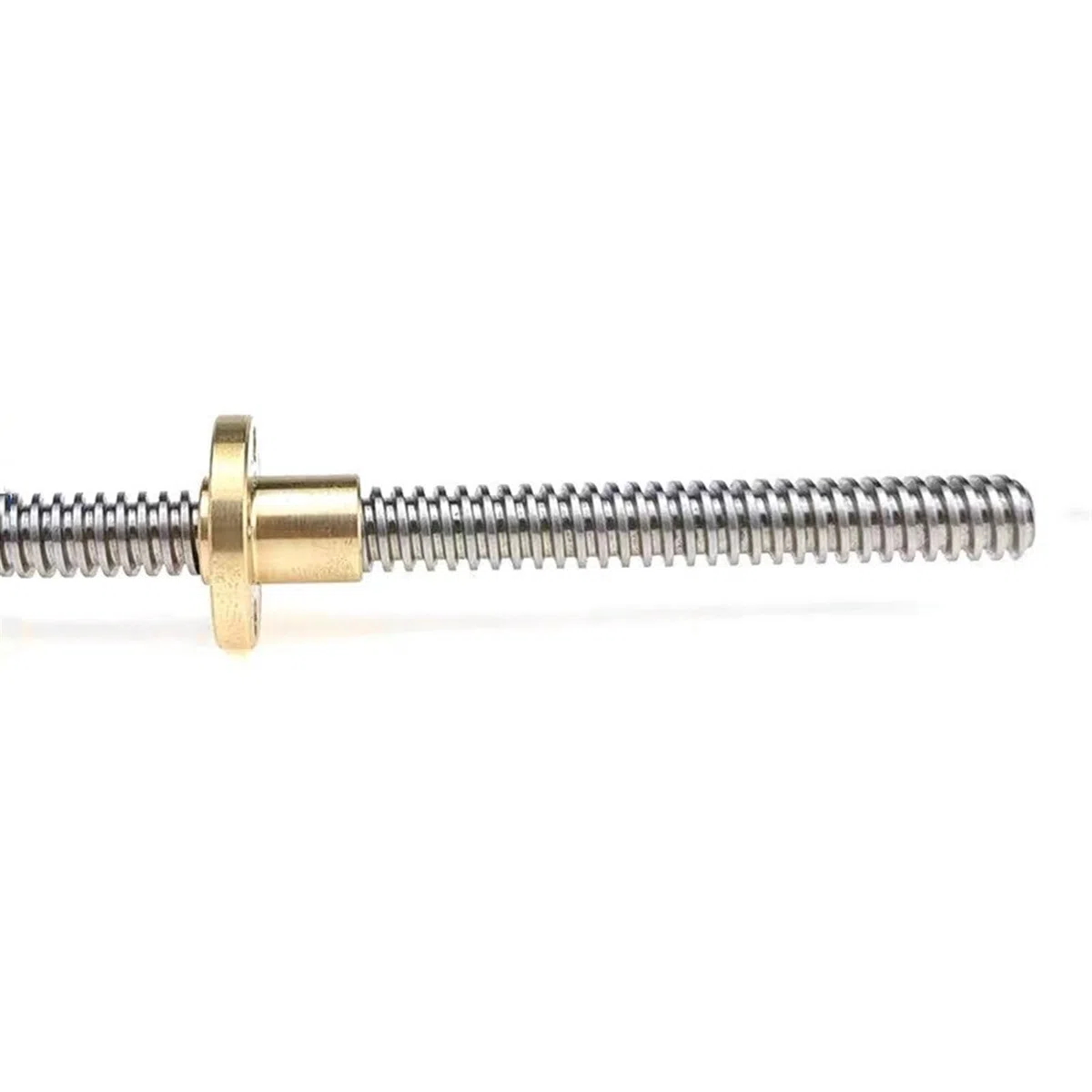 Spindelsteigung T3 T3,5 T4 Leitspindelstange mit Messingmutter, 3 mm, 3,5 mm, 4 mm Vollgewindeschraube, 40 mm lange Trapezgewindespindel aus Edelstahl Wellenmutter (Color : T4 Pitch 1mm Lead 1mm, SI
