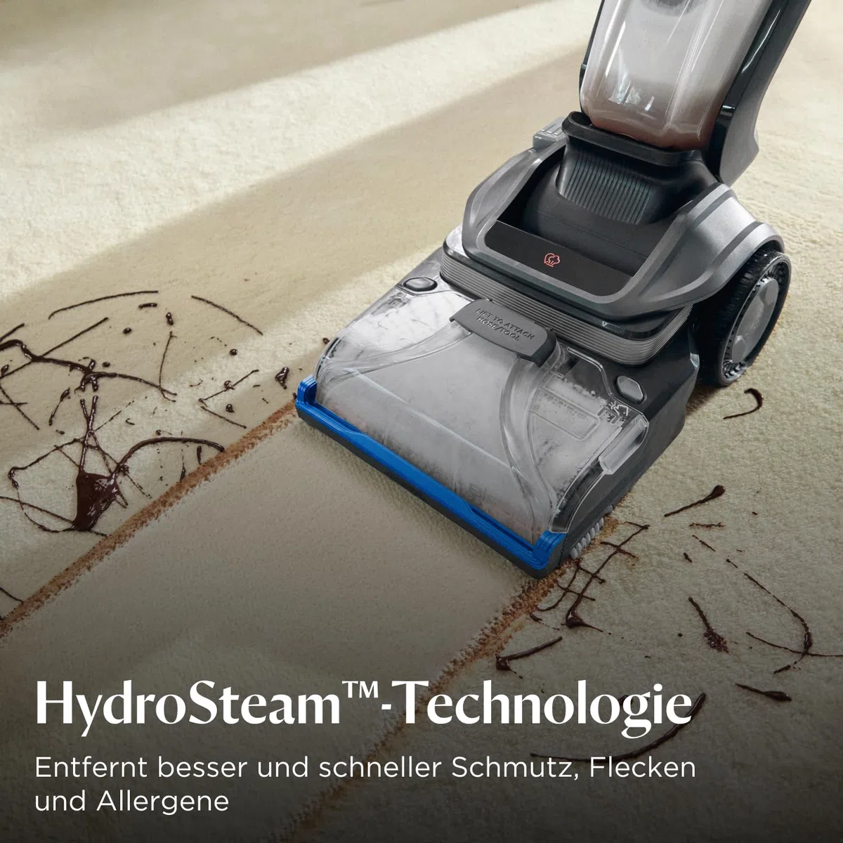 BISSELL Revolution HydroSteam, Teppichreiniger Nasssauger, Teppich Reinigungsgerät für Gründliche Teppichreinigung, Dampfsauger Machine mit HydroSteam Technologie, Leistungsstarker 1300W Motor, 3670N