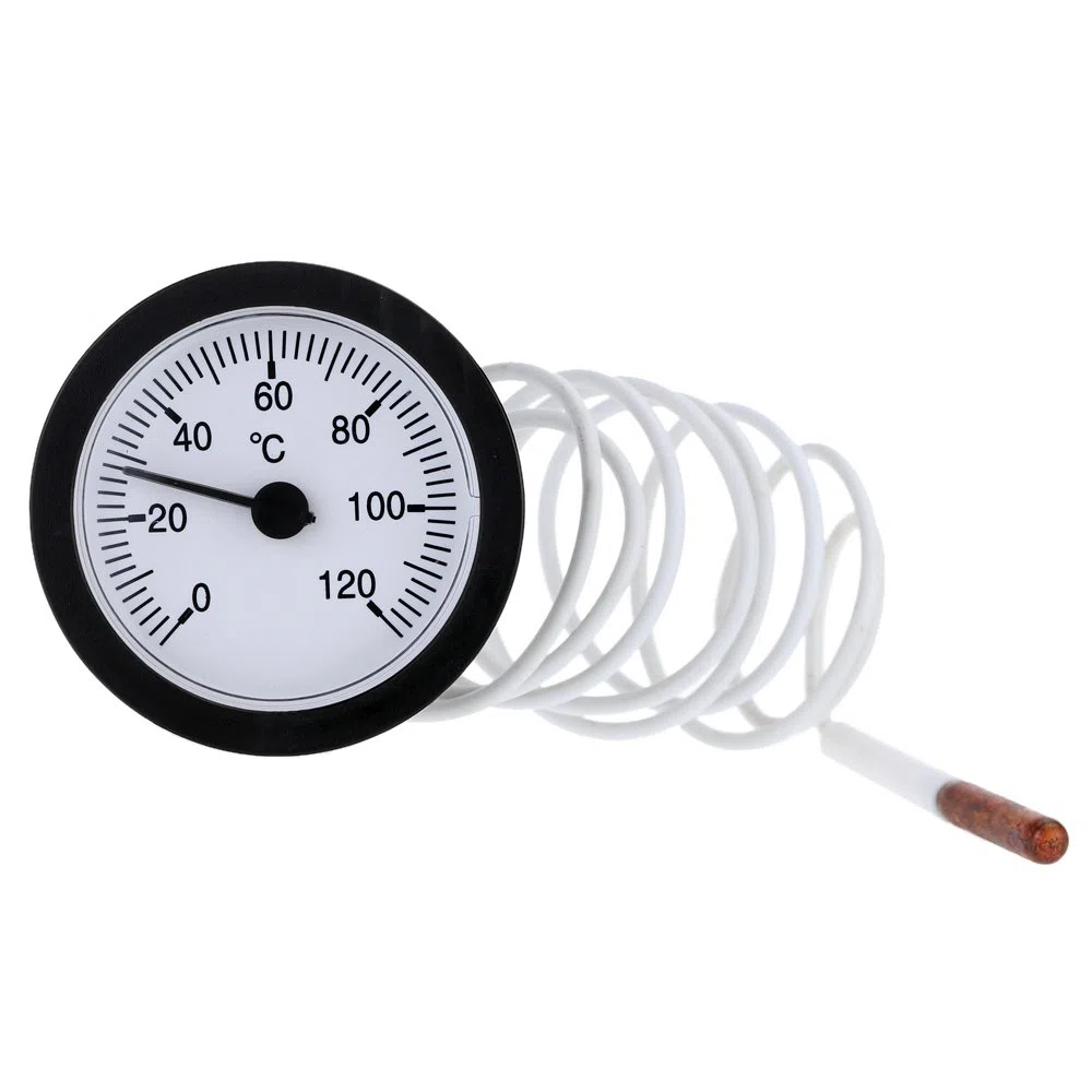 1x Thermometer Fernthermometer Mit Kapillarrohr 1,5 M 0 120 ° C