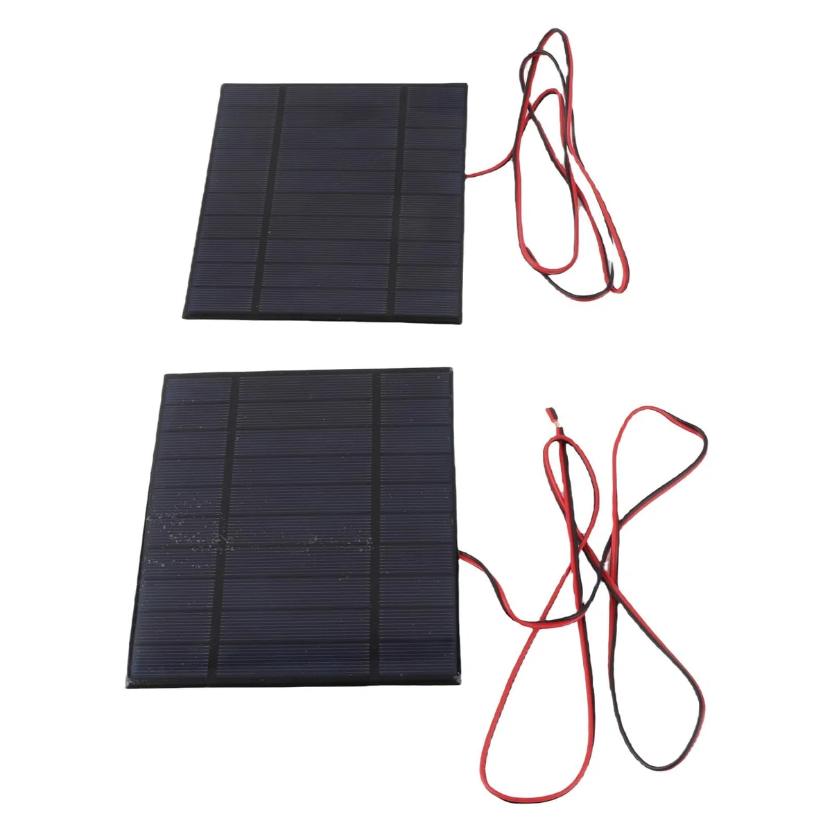 2 Stück DC 5V 500mA 2, 5W Mini Solarpanel, Mini Gekapselte Solarzelle 5V, Polykristalline mit 100cm Kabel Solaranlage, Dicke 2mm / 0, 08 Zoll Solarzellen für DIY Sonnenenergie Spielzeug
