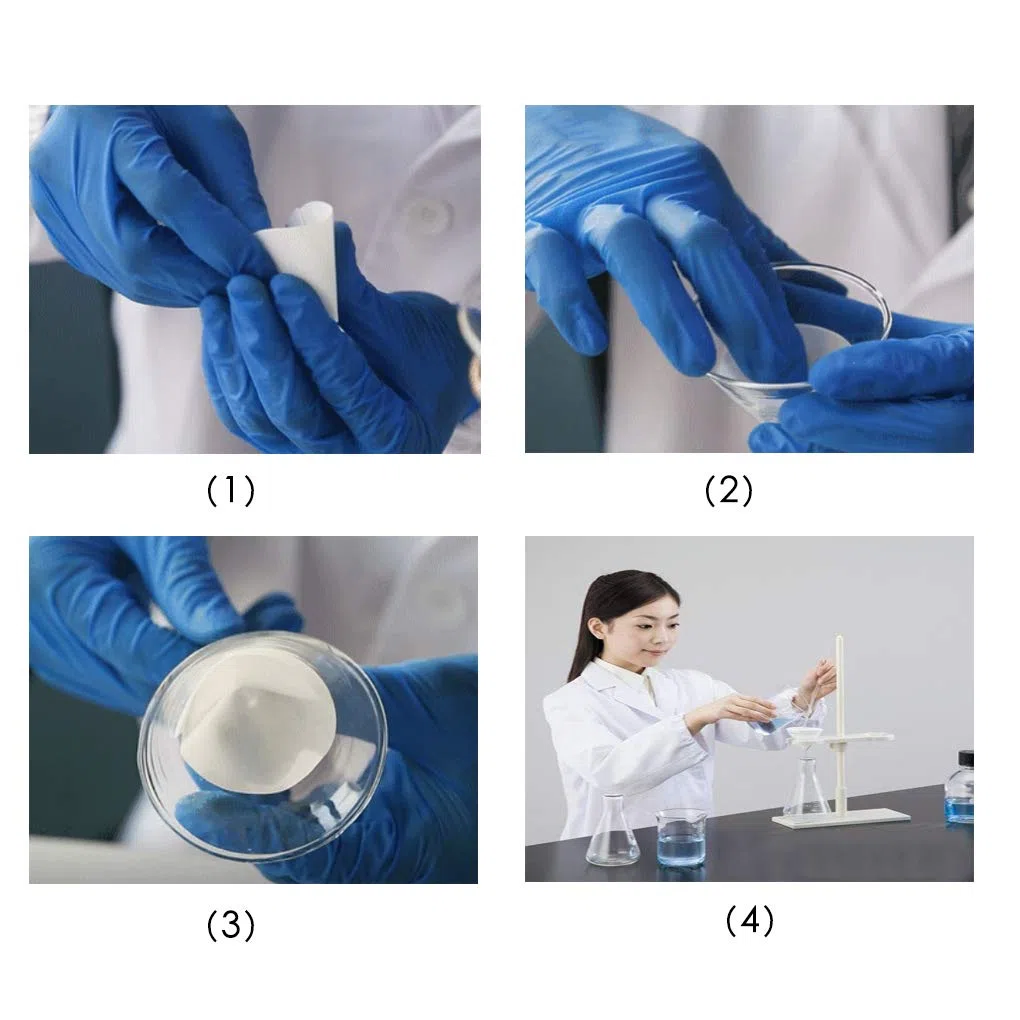 Filterpapier 150 mm, Packung zu 100, zum Einsatz in Wissenschaftsexperimenten als Filterpapier, auch als Filterpapier für Trichter
