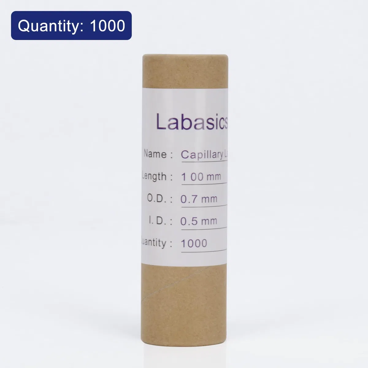 Labasics Glas Kapillarröhrchen, 100 mm Mikro-Glaspipetten Kapillar-Übertragungsröhrchen mit 0,5 mm Innendurchmesser und 0,7 mm Außendurchmesser für TLC Spotting, Packung mit 1000