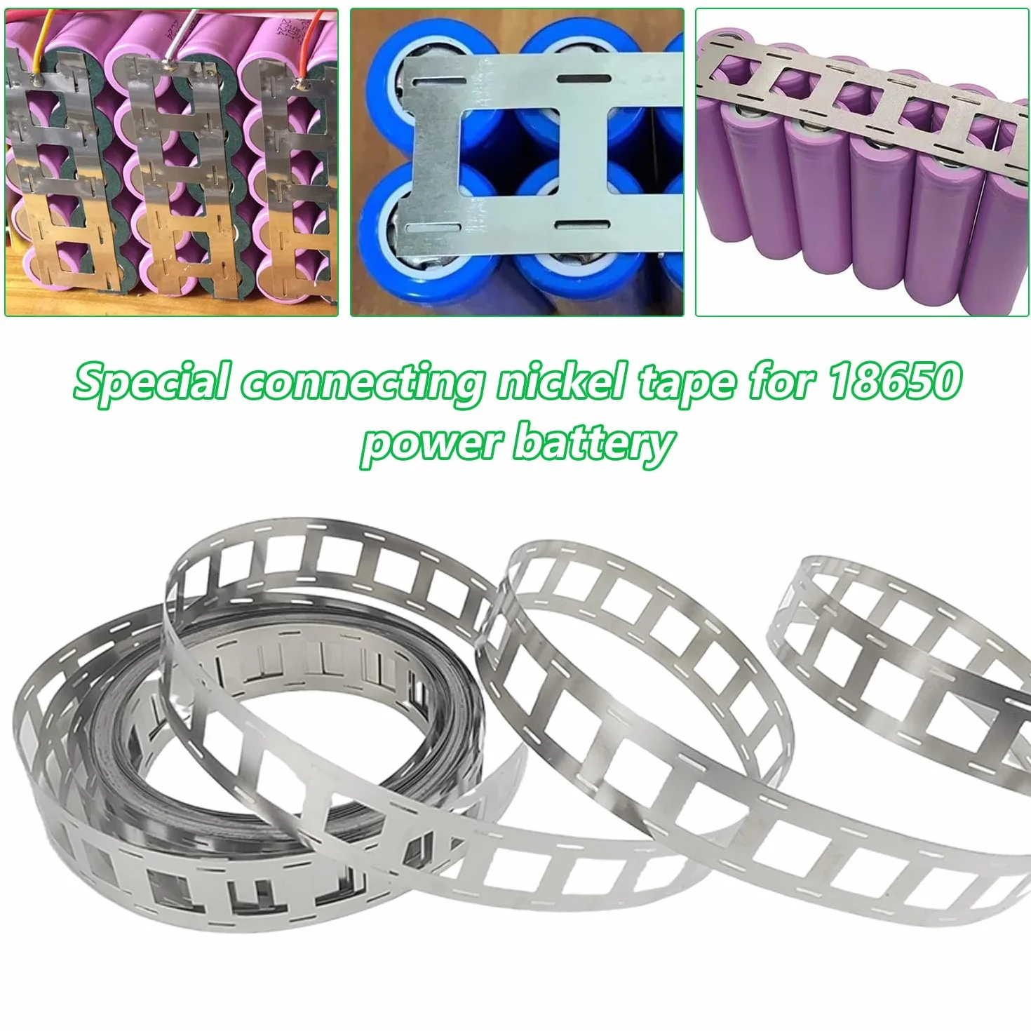 Nickelband, 0,15 x 27 mm 10M 20,25 mm Nickel Streifen Band für 18650-Batterien, Punktschweißband aus Vernickeltem Stahlband Nickelstreifen-Lithium-Batteriepack