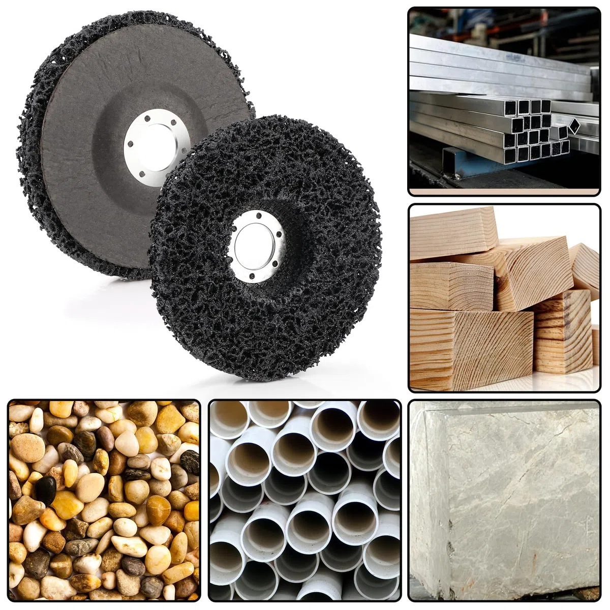 CSD Scheibe 125mm Grob, 5 Stück Hochleistungs- Und Bruchsicher Für Winkelschleifer, For Rost Entfernen, Farbe Lack Entfernen, Grobreinigung An Metall, Edelstahl, Holz, Stein, Beton