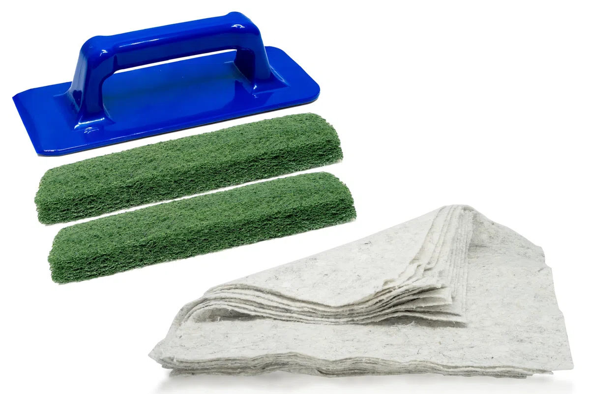 Orangenschalenöl Set - Natürliches Lösungsmittel gegen Überölung | Inkl. Ölsaugtücher & Schleifpad | Für Holzpflege, Reinigung & Verdünnung (Zubehör-Set)