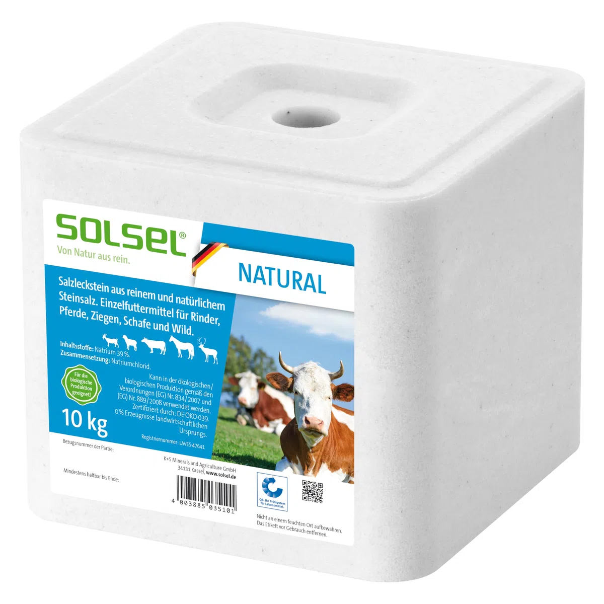Leckstein Natur 30kg | 3 x 10kg Natürliche Mineralstoffquelle für Pferde Rinder Ziegen Wild Schafe | Ohne künstliche Zusätze | Für Stall und Weide