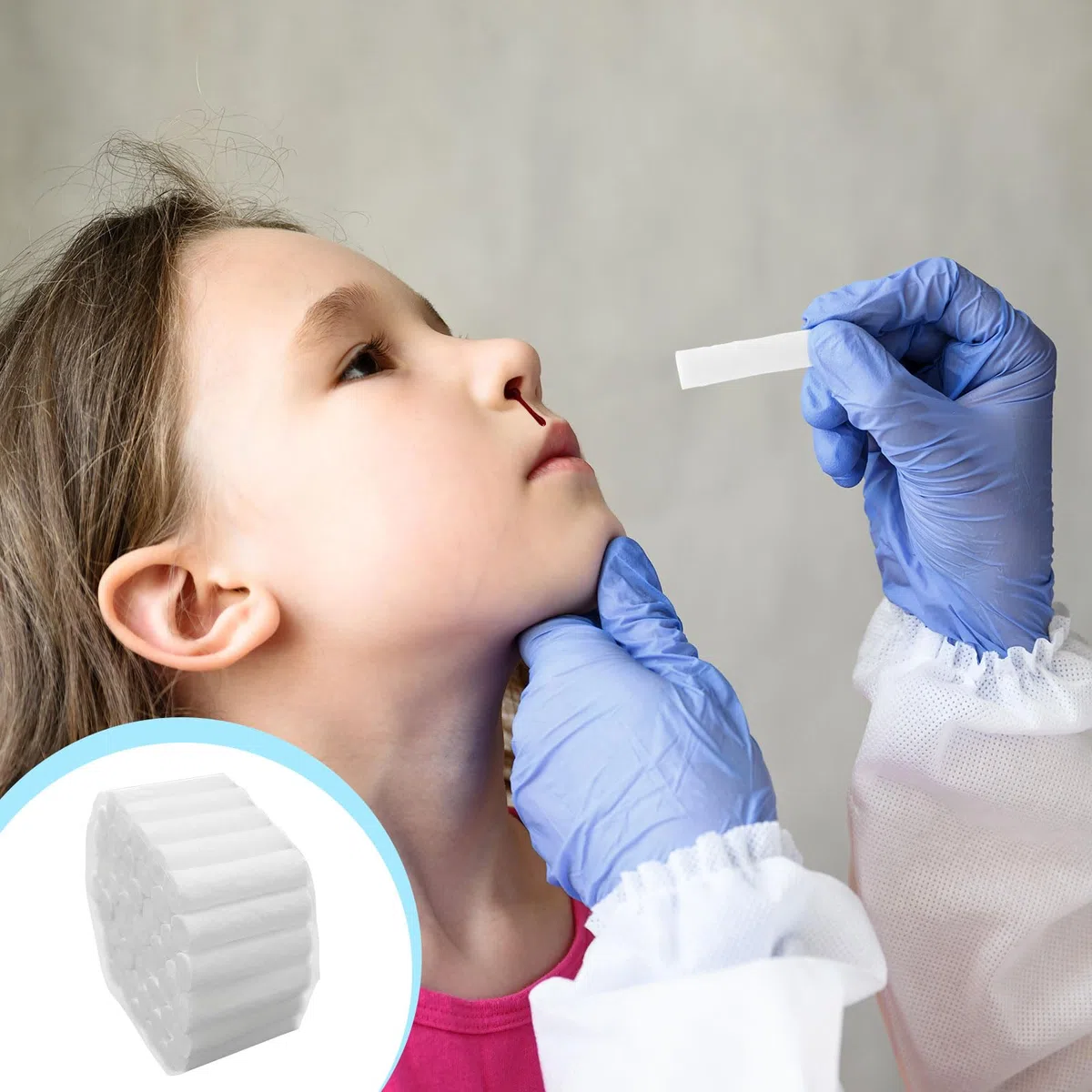 FUIPVGI 250 Stück Zahnärztliche Wattebäusche Dental Cotton Rolls Dental Gaze Rollt Zahngaze Hochsaugfähige Wattebausch Wattepads für Zahnärzte Nasenstöpsel für Blutige Nase Zähne Mund (Weiß)