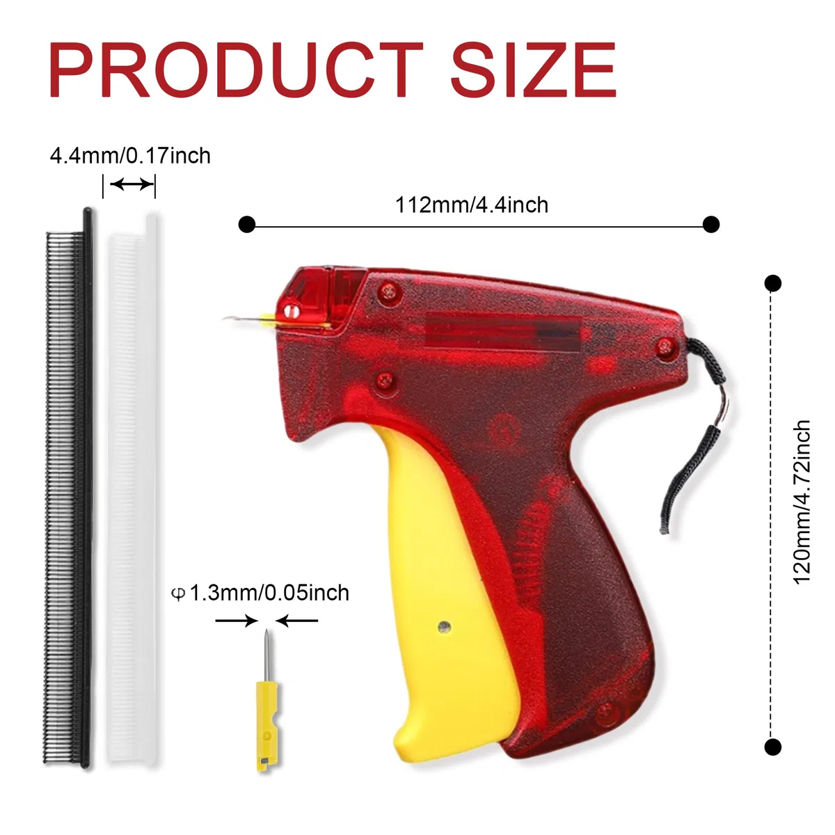Tagging Gun Kit, Feinstich Werkzeug Mini Stichpistole, Tagging Gun für Kleidung Nähen Quilten Säumen Schnellstich Tag Gun mit 2 Nadel, 2000 Weiß & 2000 Schwarz Mikroverschlüsse