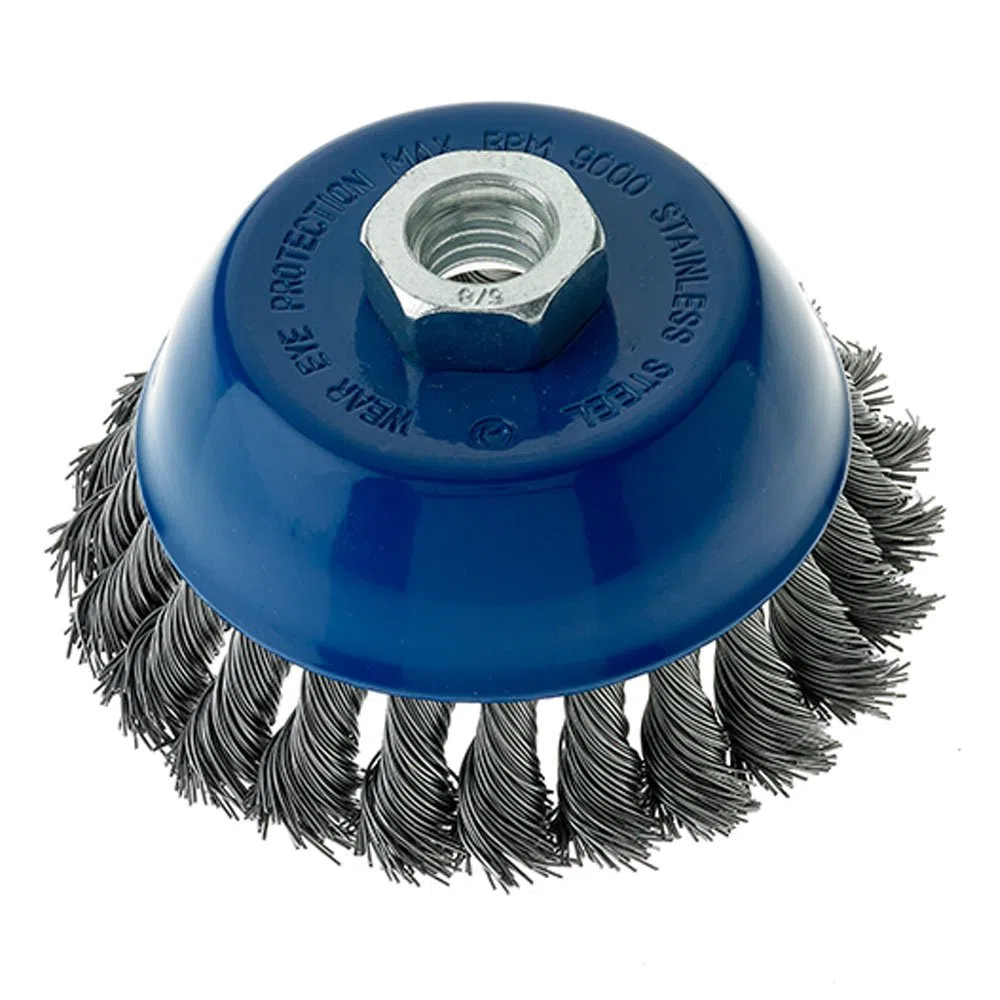 Mercer Industries Knoten Topfbürste 2–3/4-Zoll x (5/8-inch-11, M10 x 1,25, M10 x 1,5), Carbon Stahl, 189060