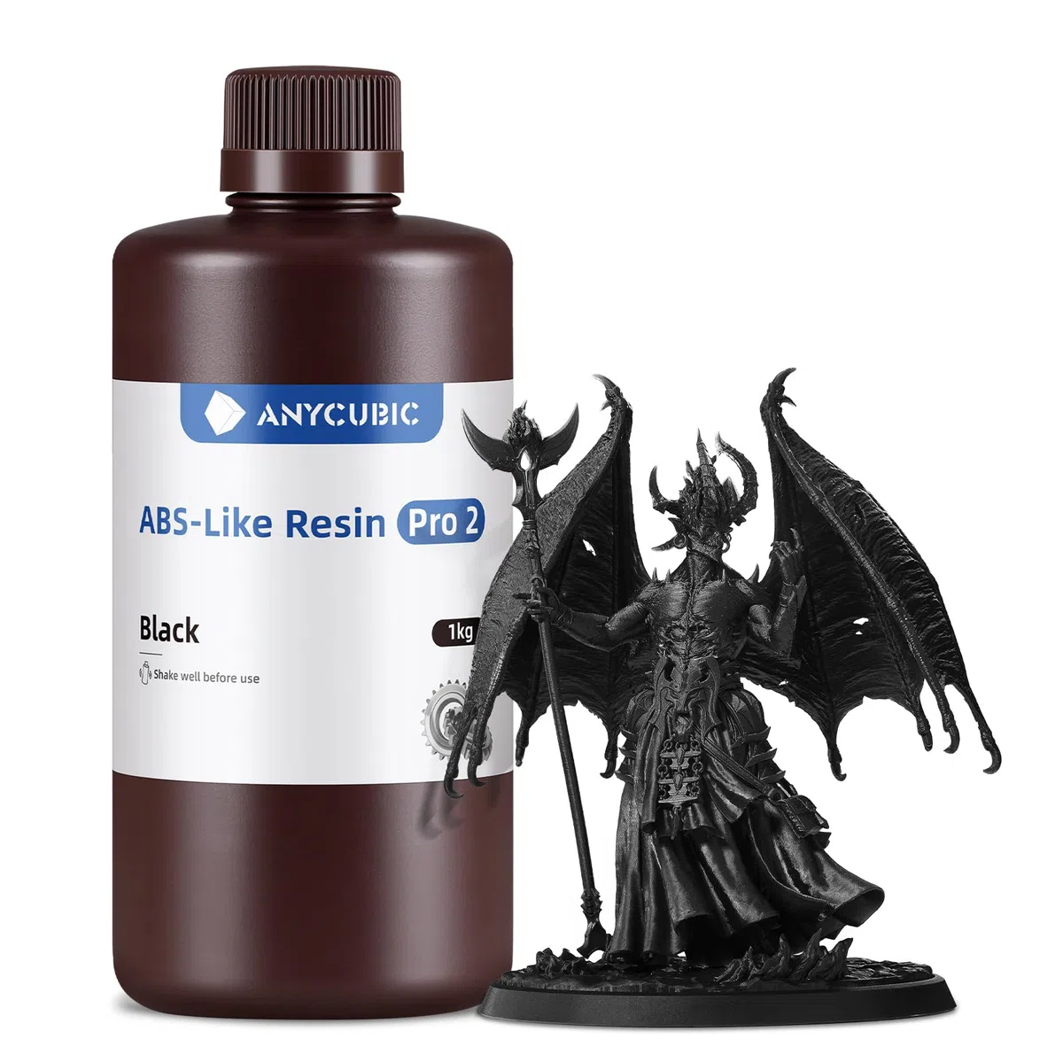 ANYCUBIC ABS-Like Resin Pro 2, 3D Drucker Resin mit erhöhter Festigkeit und Zähigkeit, Hoher Präzision und Geringe Schrumpfung, Weitgehende Kompatibilität mit allen Resin 3D Druckern (Schwarz,1000g)