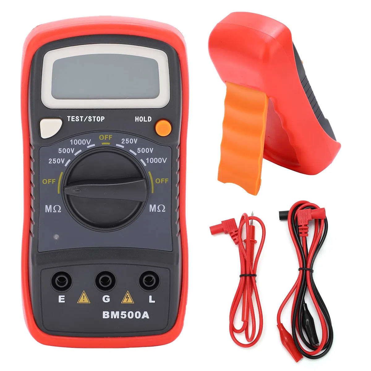 Megohmmeter, Isolationstester, LCD-Digital-Megaohmmeter, BM500a 1000 V Digitaler Widerstandstester, Isolationswiderstandsmesser Megohm-Messgerät Für Wartung Und Prüfung Elektrischer Geräte, Megao