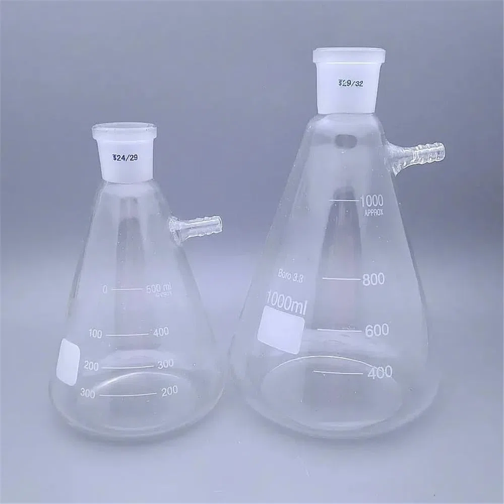 1 STÜCKE 50 ml Bis 2000 ml Laborglas Vakuum-Saugflasche Laborfilterflasche Mit Mund(500ml caliber24)