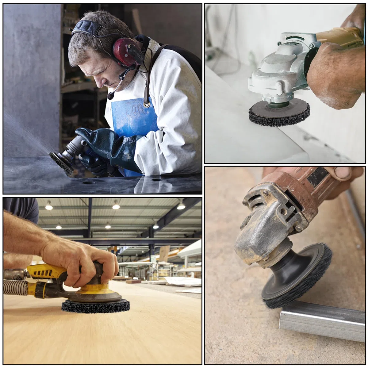 CSD Scheibe 125mm Grob, 5 Stück Hochleistungs- Und Bruchsicher Für Winkelschleifer, For Rost Entfernen, Farbe Lack Entfernen, Grobreinigung An Metall, Edelstahl, Holz, Stein, Beton