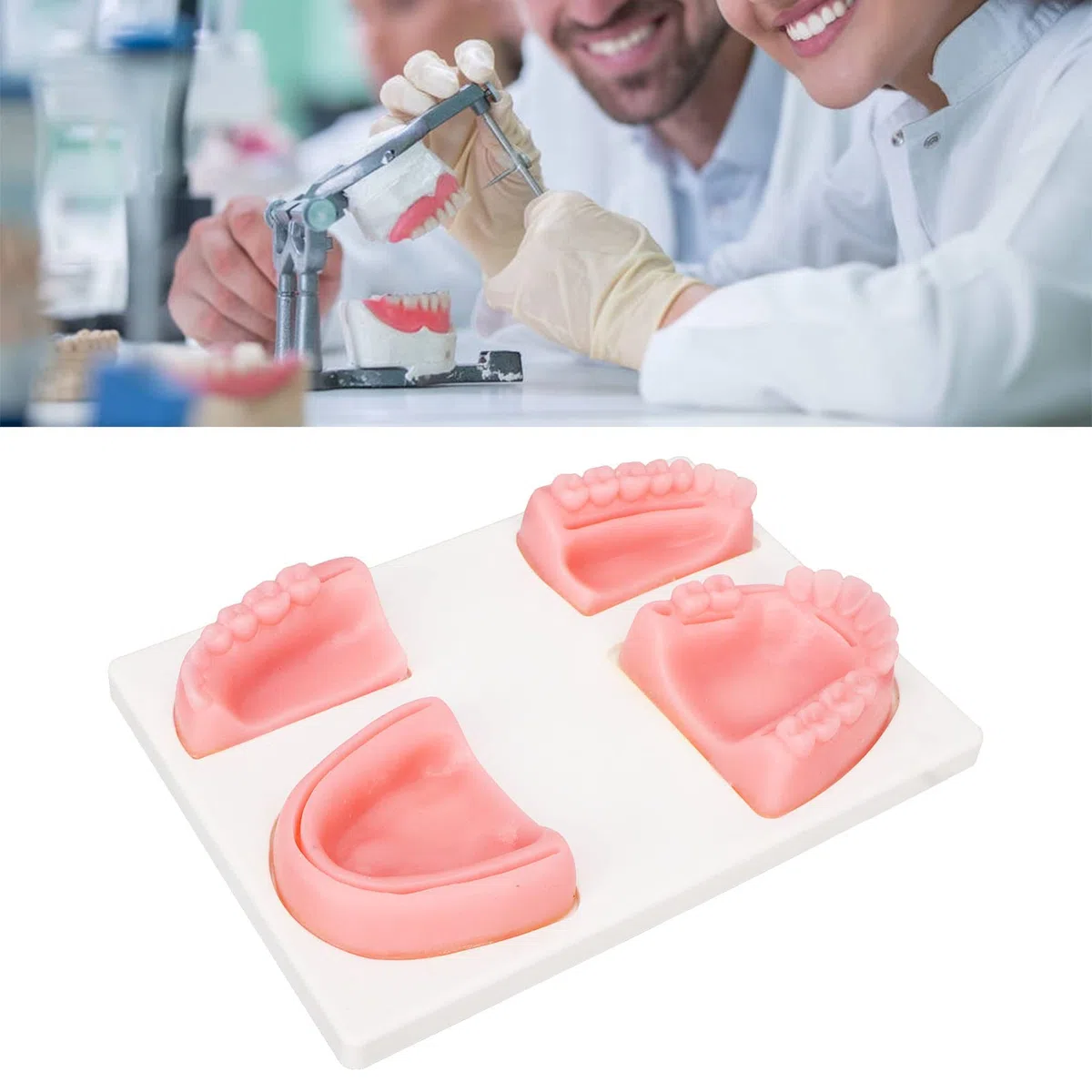 Fyearfly Orales Naht Trainingsset, Dentales Naht Übungsset, Dental Naht Praxis Kit Silikon Modell Zange Pinzette Gewinde Oral Naht Training Kit Für Das Nahttraining in Der Zahnmedizin