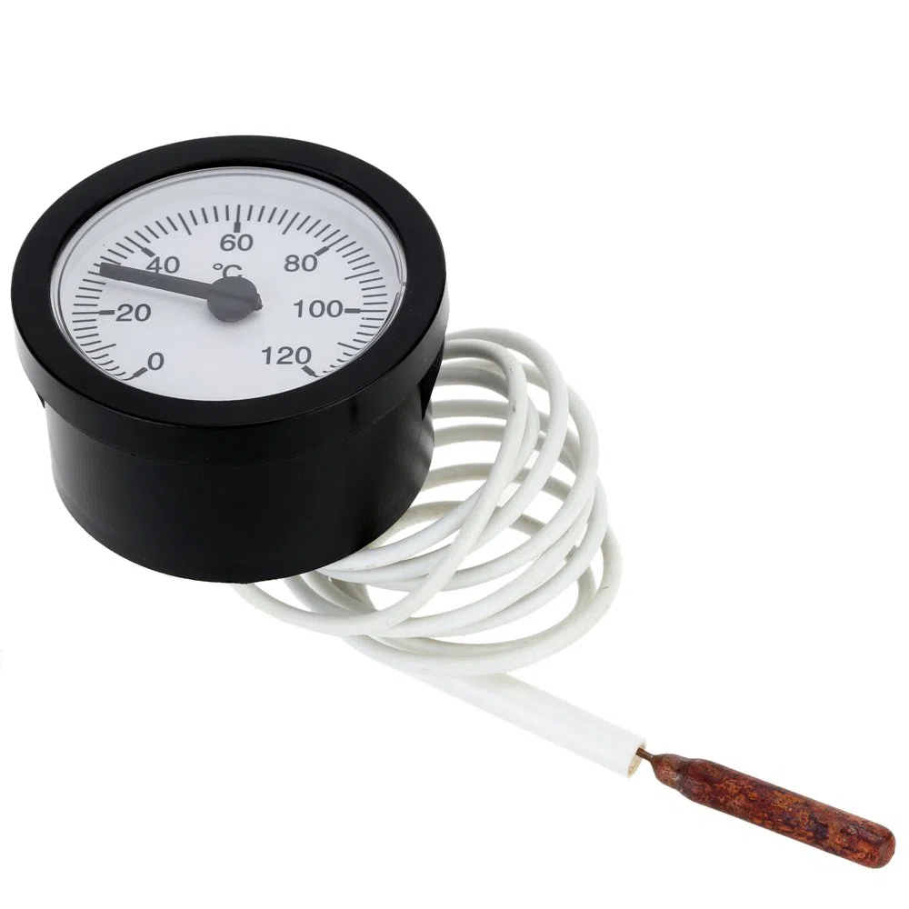 1x Thermometer Fernthermometer Mit Kapillarrohr 1,5 M 0 120 ° C