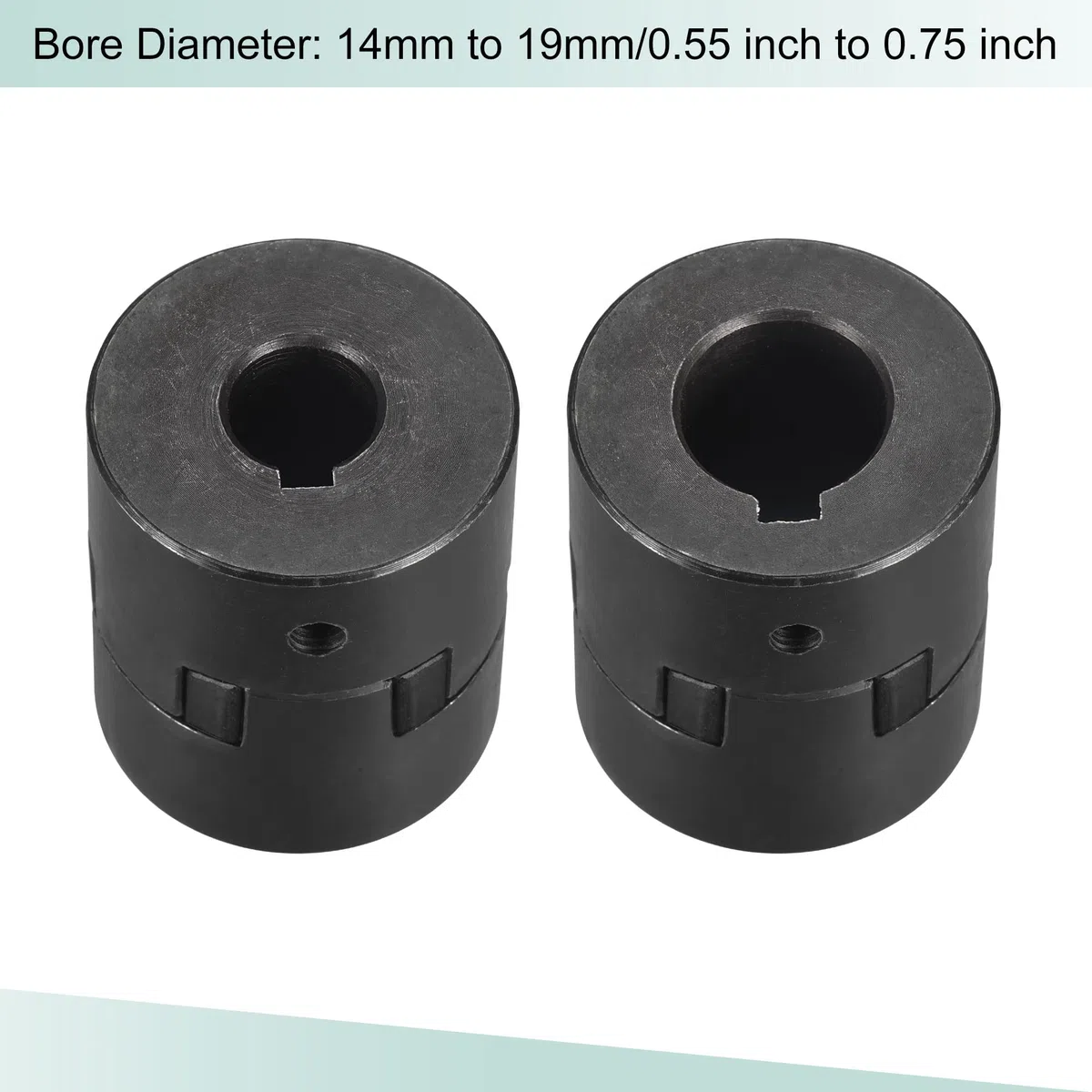 sourcing map Flexible Kupplung Welle 14mm bis 19mm Motor Kupplungsgelenk 54mm L x44.5mm OD