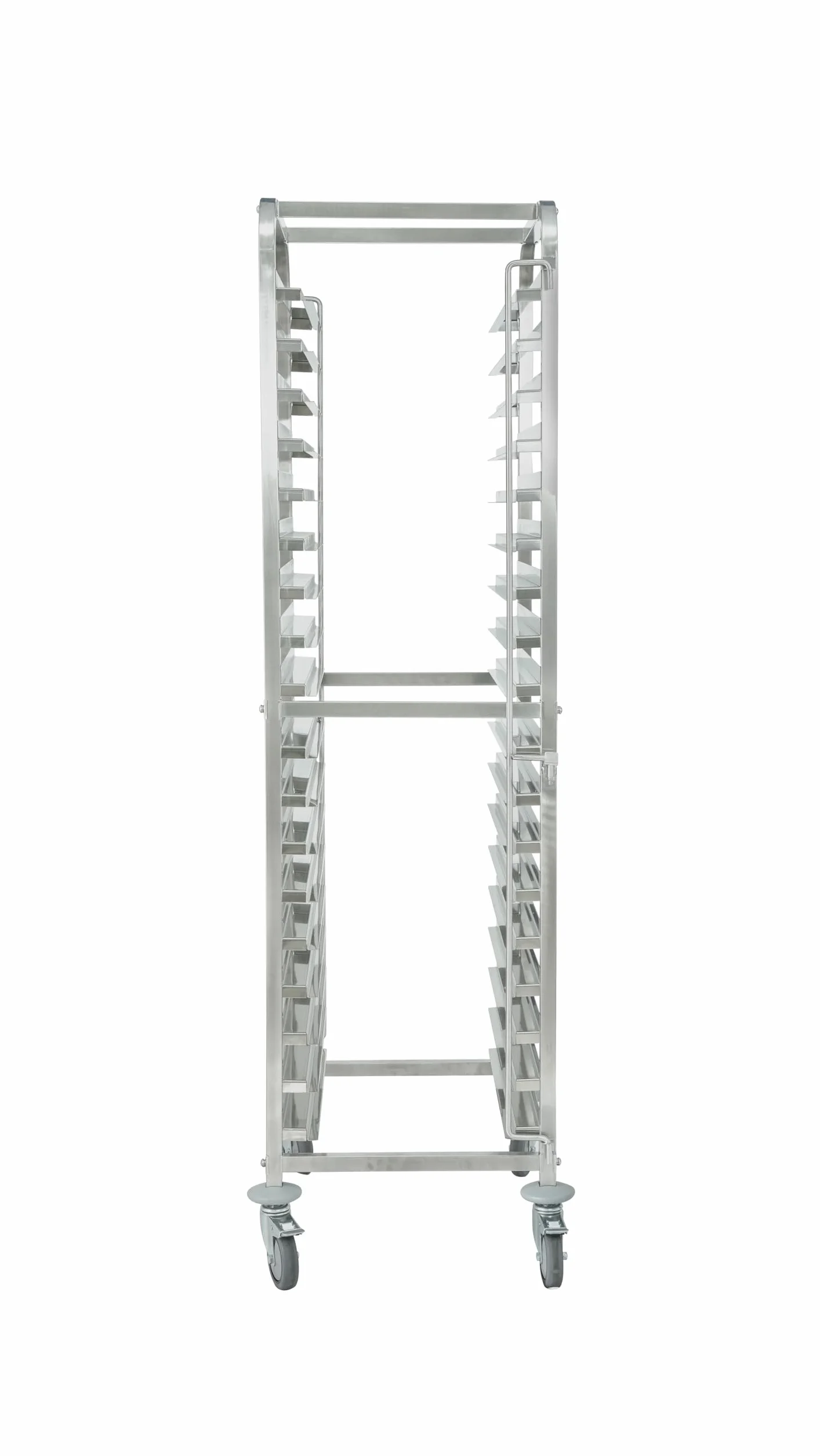 METRO Professional 2-in-1-Regalwagen GN 1/1 GSC101821, 18 Niveaus, Edelstahl, 60,5 x 46,3 x 175 cm, silber