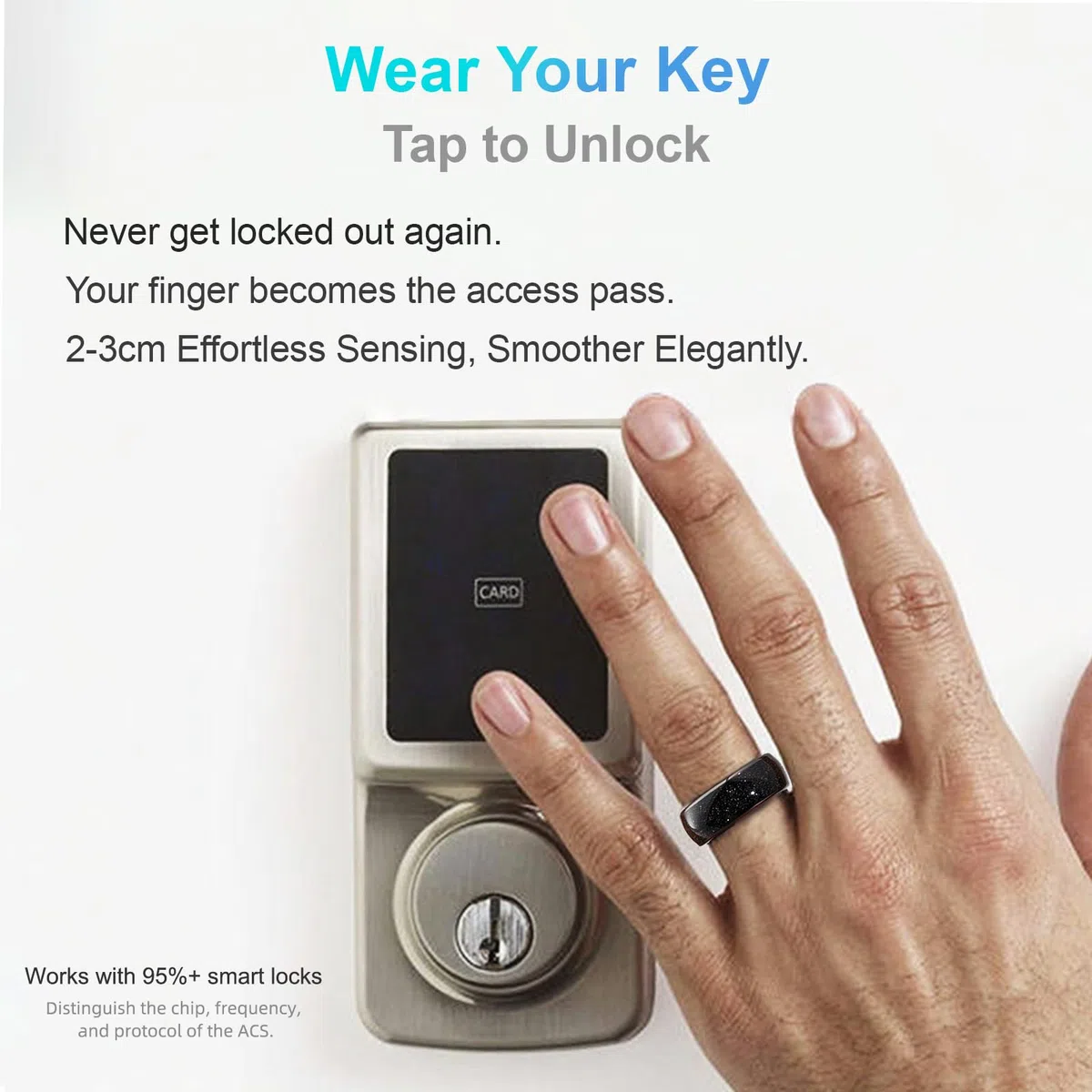 Opal Galaxy Fragment Inlay RFID Smart Ring Ceramic Epoxy ID T5577/IC CUID (GEN2) Chip Rewritable Clone 125kHz/13.56mHz Access Control Lock KeyCards Ring (US #11, IC CUID (GEN2) Chip)