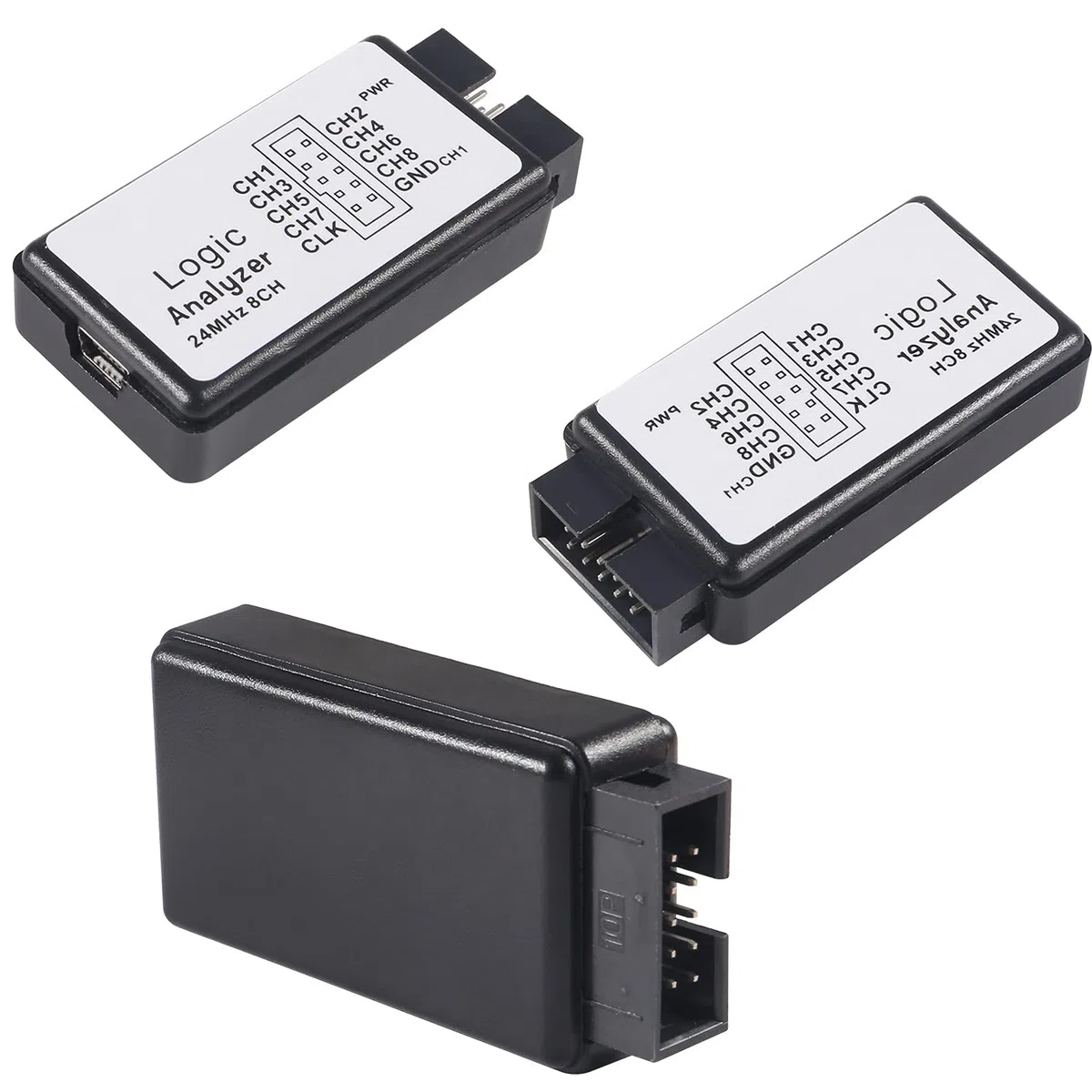 3PCS USB Logic Analyzer Gerät mit USB Kabel 5MHz 24MHz 8CH 8 Kanal UART IIC SPI Debug Logic Analyzer Professioneller Mikrocontroller Gerät Netzwerkanalyse Set für Arduino FPGA ARM M100 SCM