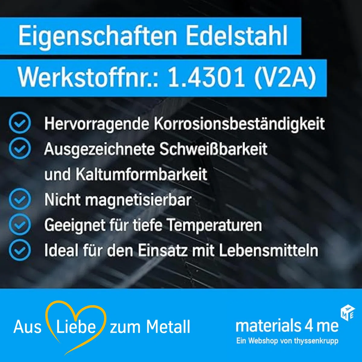 thyssenkrupp Edelstahlprofil – Rundstab V2A 1.4301 K240 geschliffen – Edelstahl Rundmaterial für Konstruktion & Montage – Rundprofil Edelstahl – Ø 16 mm – 2450 mm