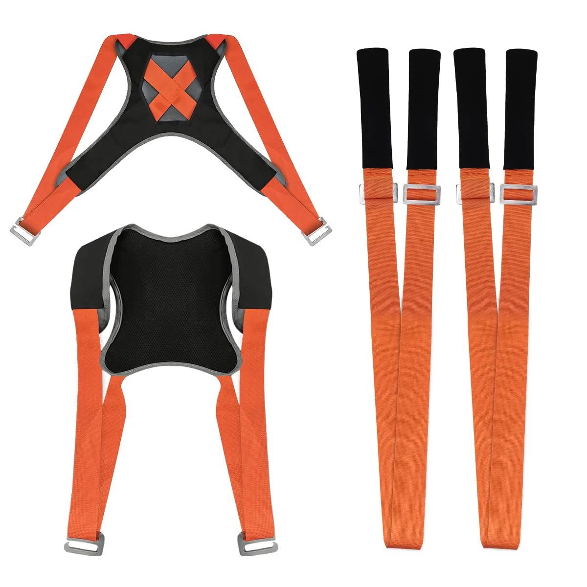 4 Stück Tragegurte Umzug Möbel Shoulder Dolly Set,200kg Tragehilfe Transportgurt Möbeltransport,2 Personen Einstellbarer Länge Tragegurte Möbelpacker, für Möbeltragegurt, Haushaltsgeräte