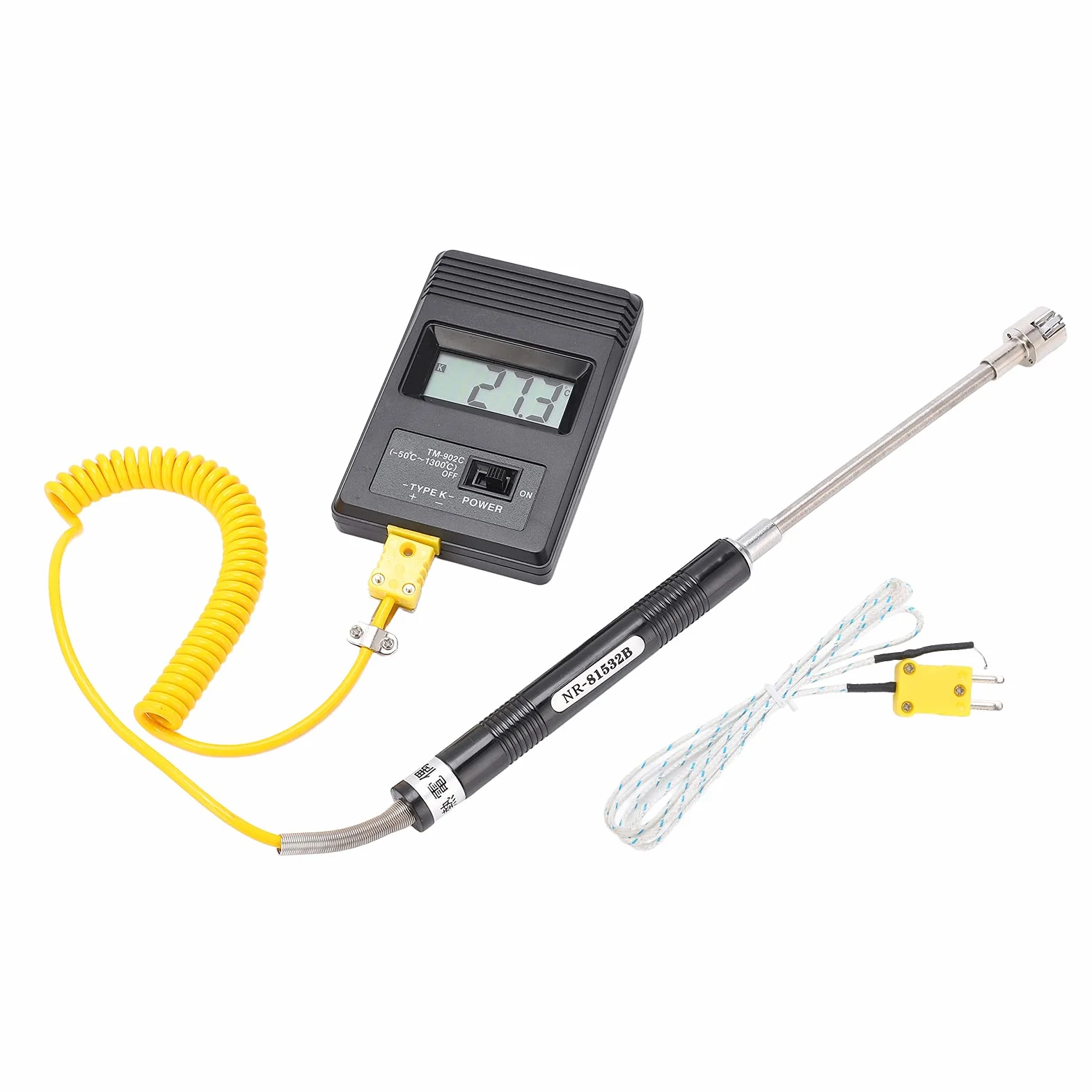 K-Typ Thermoelement Thermometer, Tm-902c -50~500℃ Digitales Thermometer für die Industrie, Thermoelement Sensor Temperaturmessgerät Temperaturmesser Mit Standard-K-Stecker