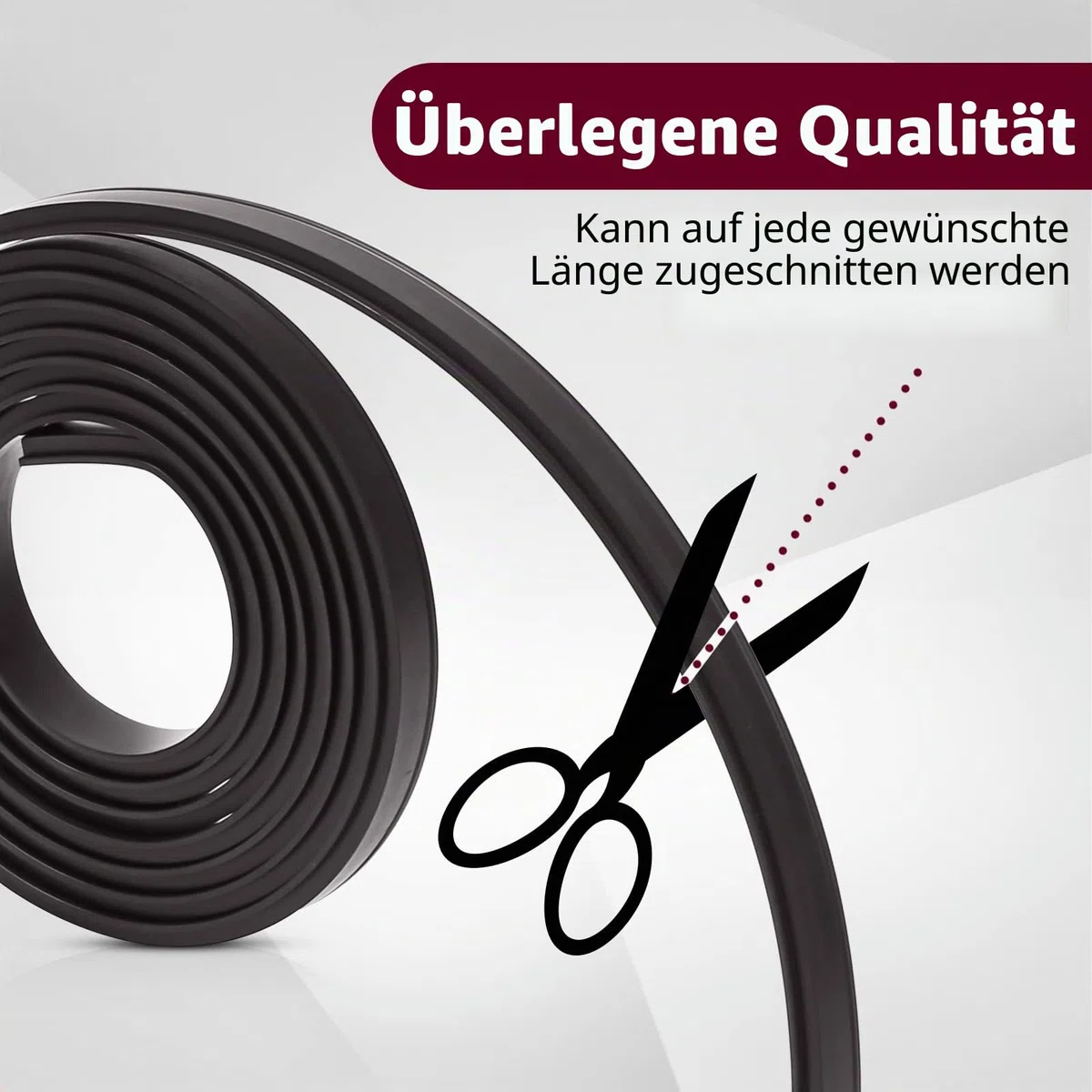 Magnetstreifen für Duschtür, flexibler Magnetstreifen, Duscheinsatz, Ersatz für gerahmte, halbgerahmte, schwingende Glasduschtür (2 Rollen, 160 cm pro Rolle)