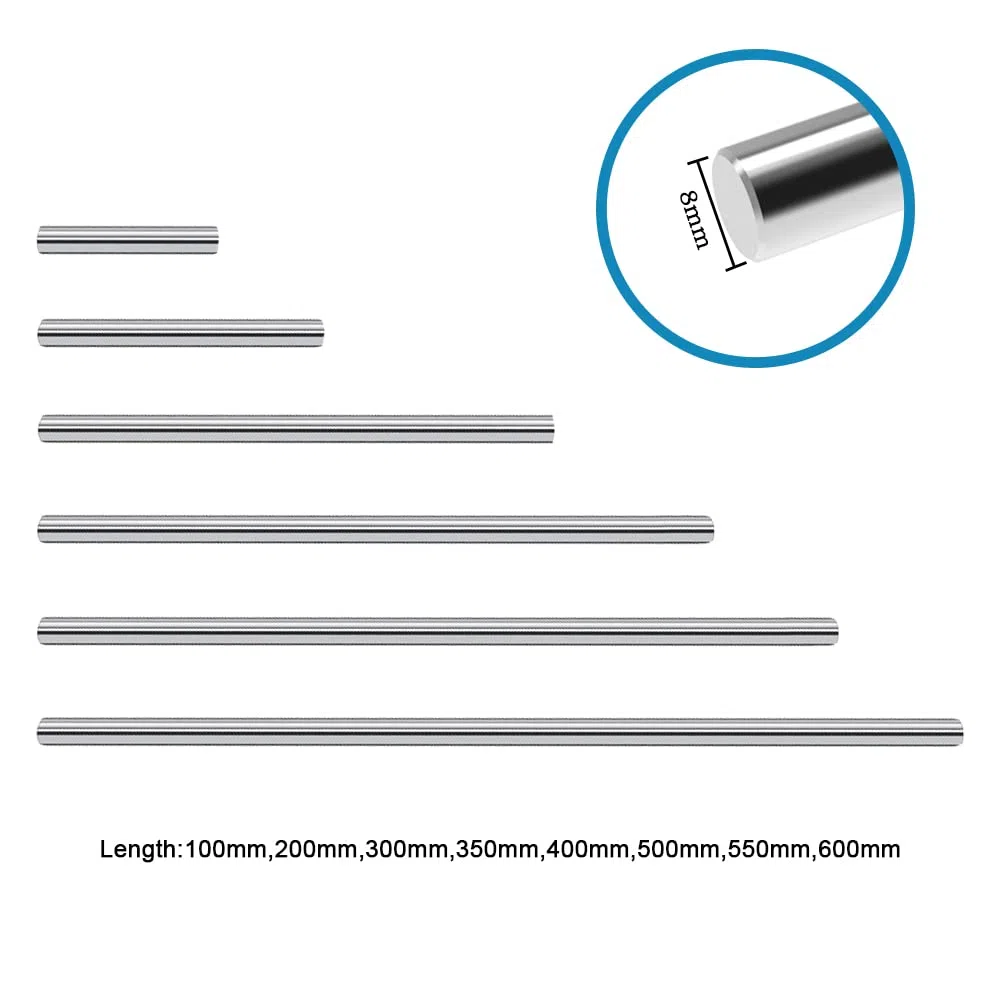 2 Stück 500mm Linearwelle 8mm Durchmesser Linearführung Set Horizontale Präzisionswelle Linearschiene mit Linearkugellager Wellen halterung Vertikaler für 3D Drucker CNC DIY