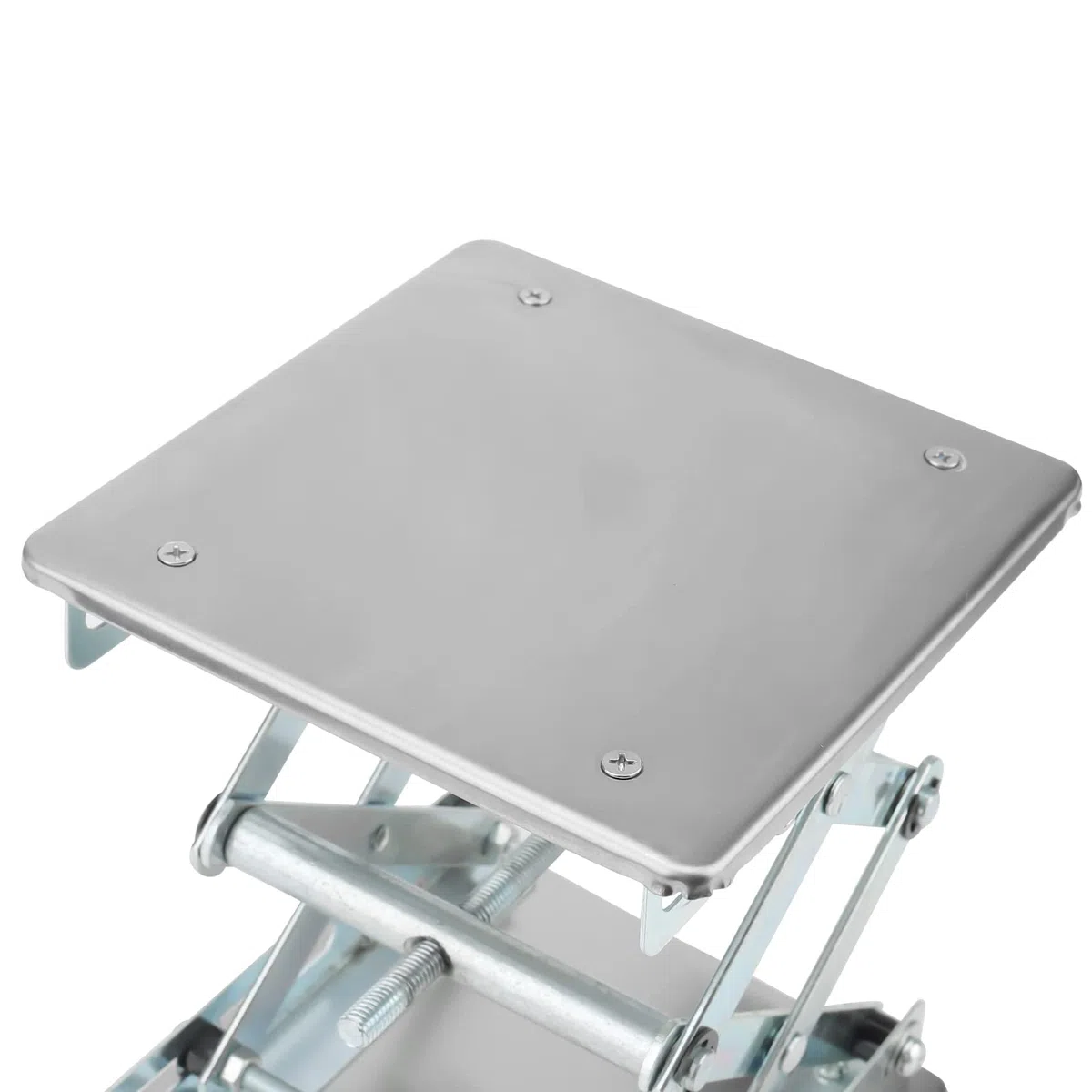 150 x 150 mm Laborscherenwagenheber, Laborwagenständer, Scherenhebebühne Hebebühne Höhe von 75 mm bis 260 mm, 1,2 kg