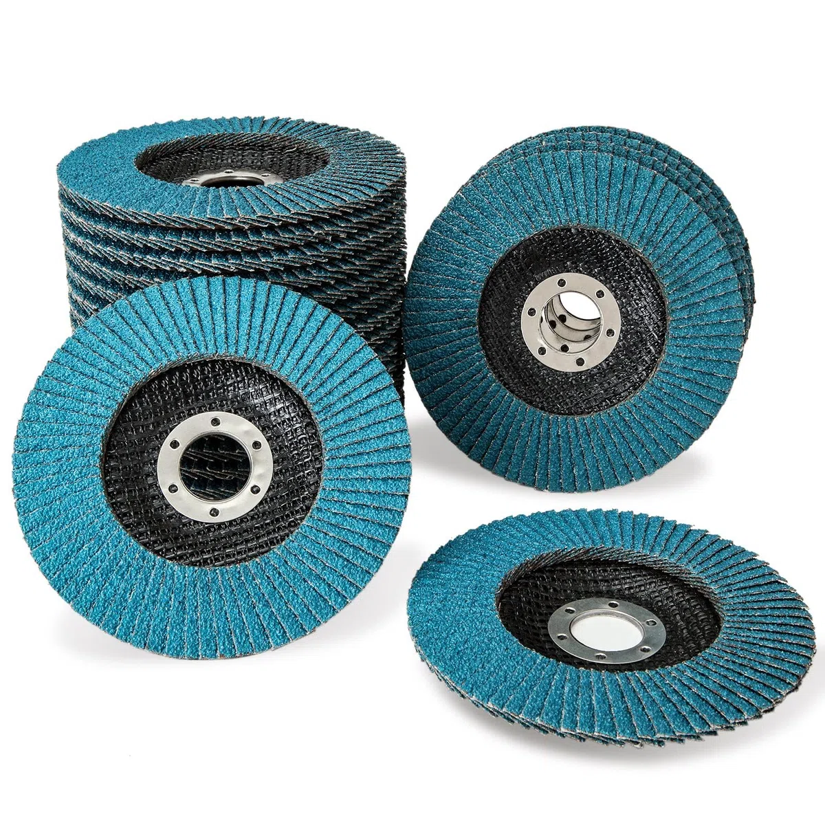 ASelected 20 Stk 125mm Fächerscheiben 125, Lamellenschleifscheiben Korn 60, Schruppscheiben, Abziehscheibe zum Entfernen von Graten, Polieren, Rost, Finishing