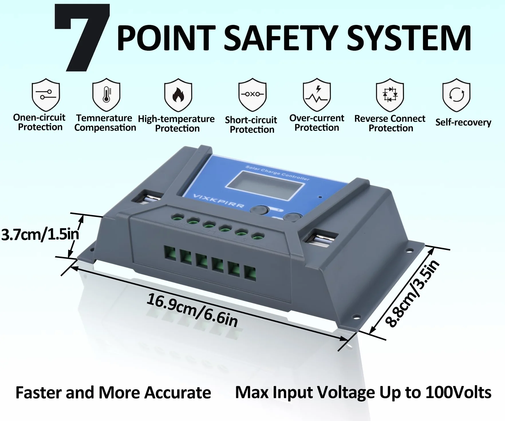 20A Solar Laderegler 12V 24V mit Bluetooth, PWM 20A Solarladeregler mit Temperatursensor LCD Anzeige und 4 USB Ports, Solarregler für Multi 12V 24V Blei Batterien und Lithium Batterien