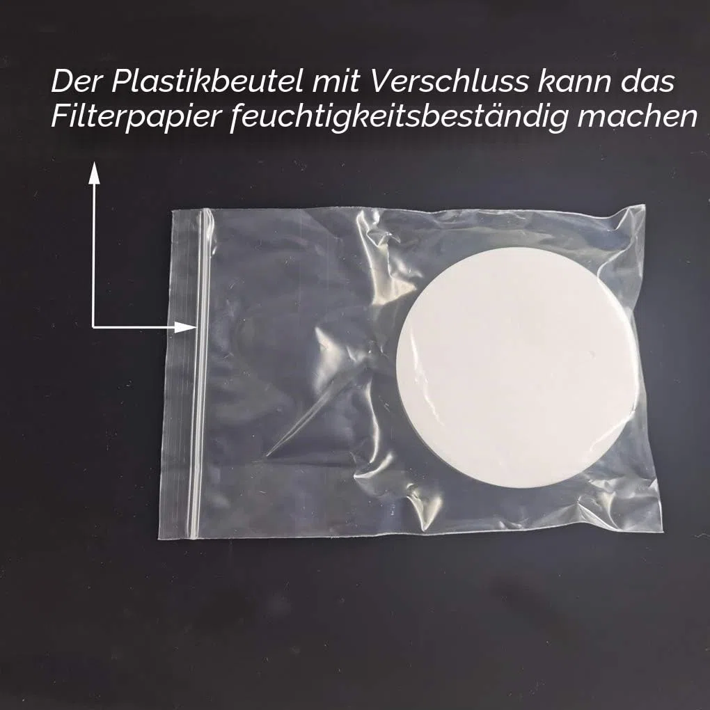 Filterpapier 150 mm, Packung zu 100, zum Einsatz in Wissenschaftsexperimenten als Filterpapier, auch als Filterpapier für Trichter