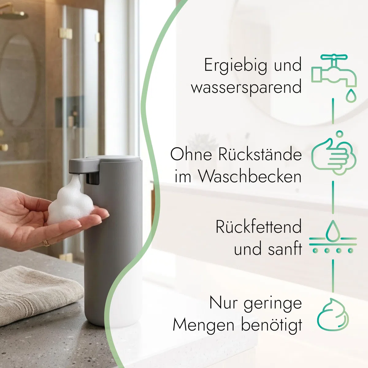 Hygiene VOS Schaumseife Apfel 5L Kanister – Handseife Nachfüllkanister für Schaumseifenspender – milde Seife mit Glycerin, pH 6