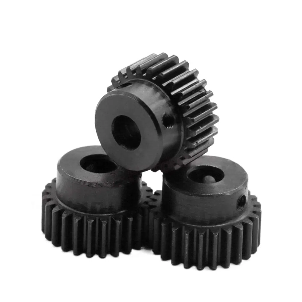 Kegelräder 2 Stück 1 Modul Stirnrad 15T 18T 20T 24T 25 Zähne 1M Schritt Stirnrad Ritzel 5mm 6mm 8mm 10mm 12mm Bohrung 45 Stahl Schwärzungsgetriebe (Size : 20 Teeth(10mm bore))