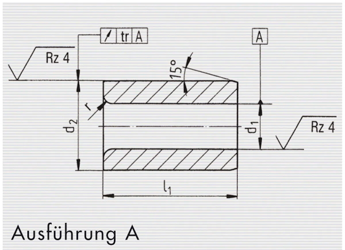 Bohrbuchse/Bohrhülse/Bohrhilfe mittel ohne Bund DIN 179A alle Größen, 5 Stück: 4,5 x 12,0 mm
