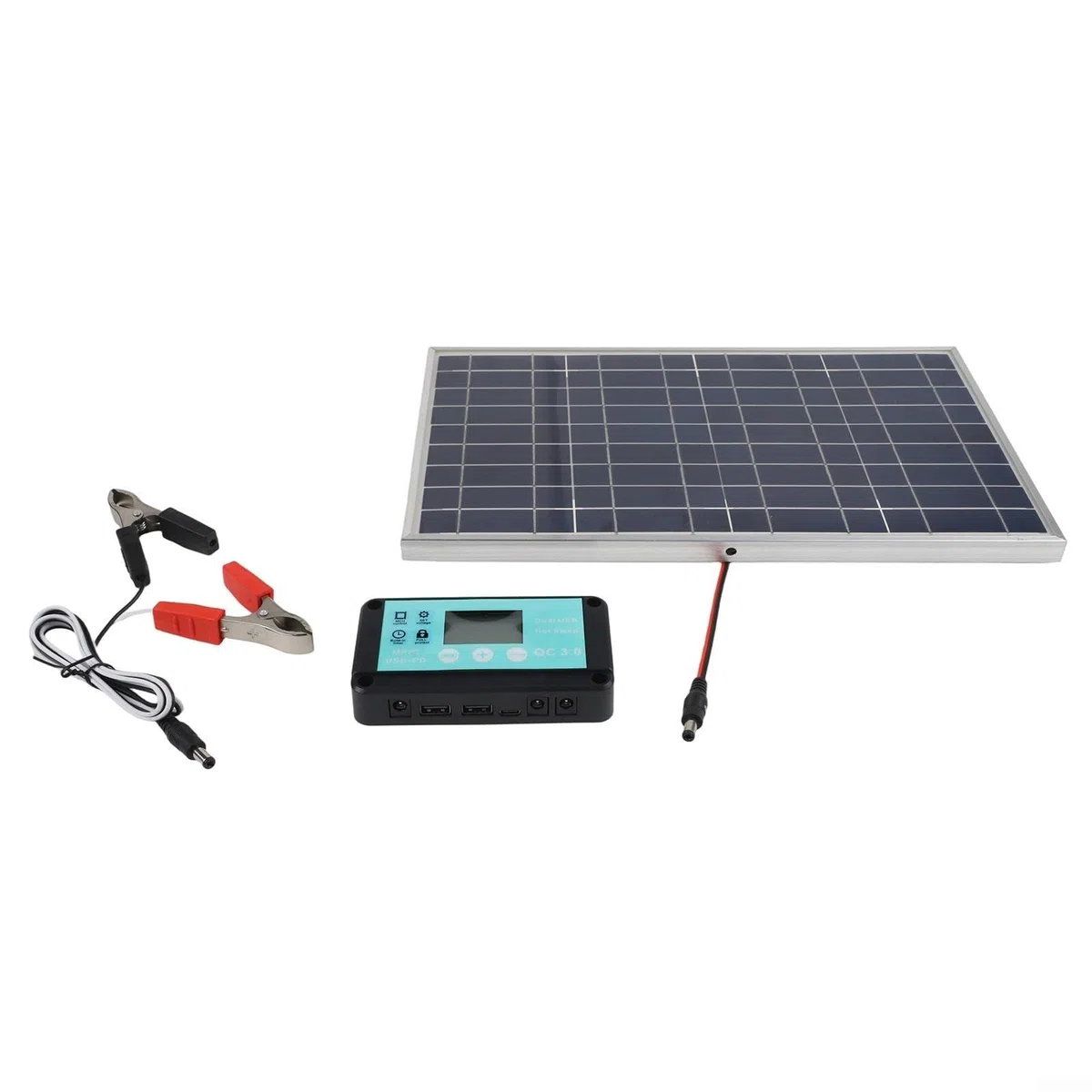 Solarmodul-Set, 200 W mit Controller, unterstützt 12 V/24 V Ladung, widerstandsfähiger Aluminiumrahmen und wetterfeste IP67-Anschlussdose für Außenenergie