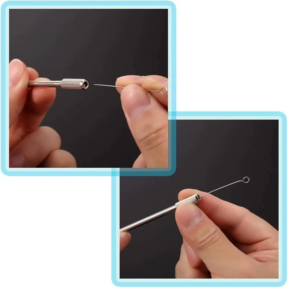 3 mm Nichrom-Spitzen Impföse, 100 Stück Impfnadel, wiederverwendbare Impfösen-Halterspitzen für Labor, bakterielle Gewebekultur