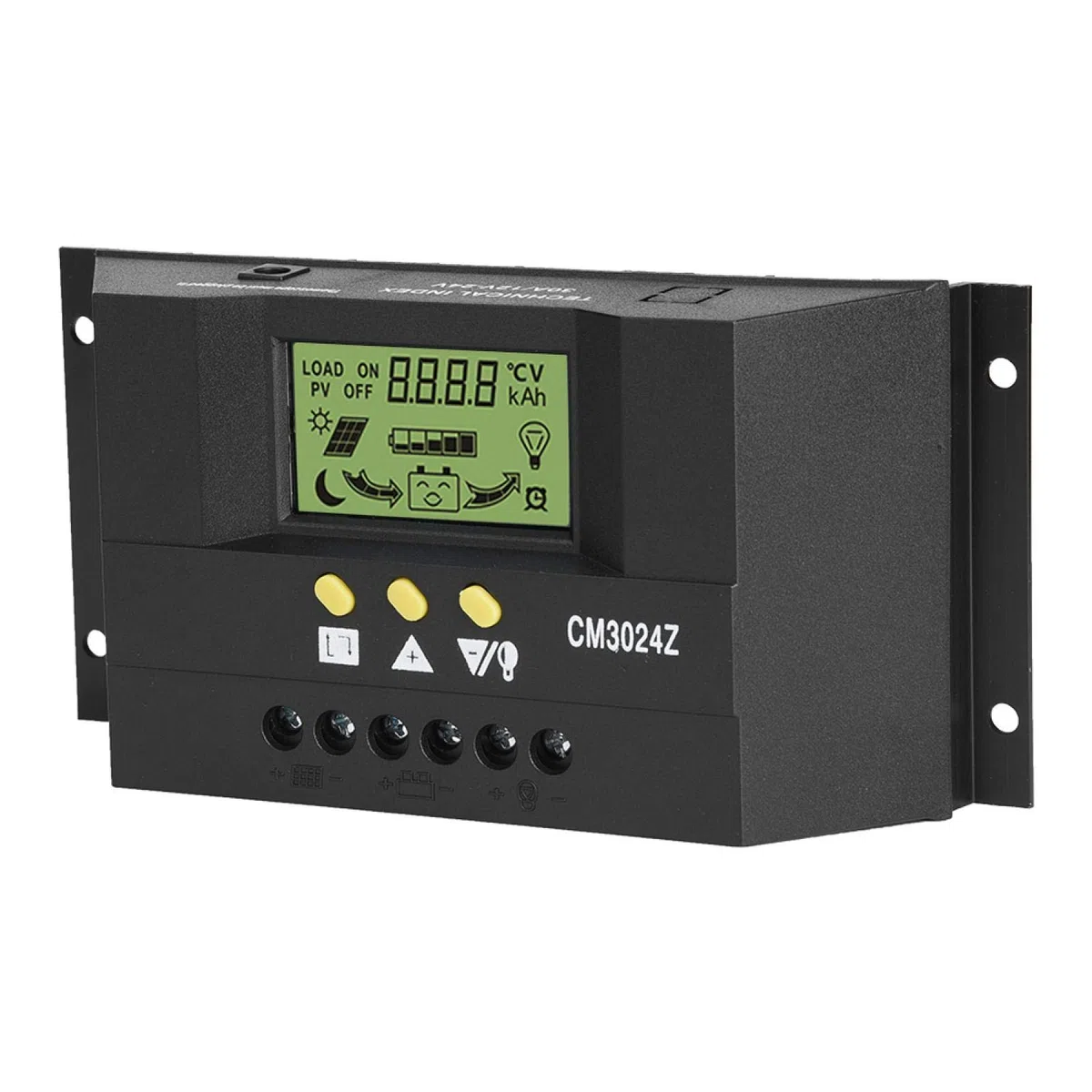 Dual-USB-Solarladeregler, PWM Intelligenter Solarpanel-Laderegler Regler LCD-Display 12V 24V 30A zum Anschließen von Batterie, Solarpanel und DC-Last
