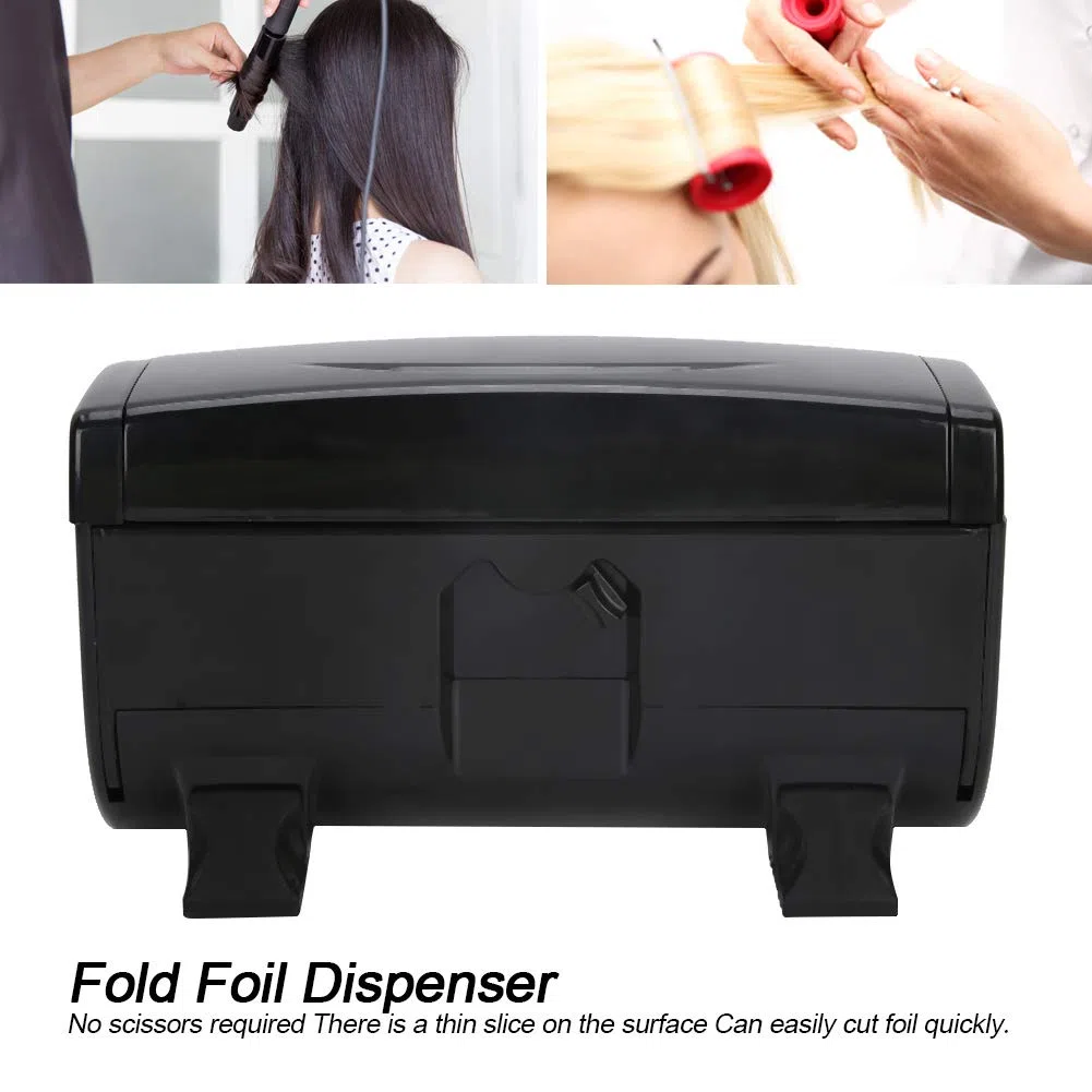 Professionelles Folienschneidewerkzeug für Haircoloring - Multifunktionales Friseurwerkzeug mit silberne Vorgeschnittene Folienspendern, Falzfriseurfolienspender für Make-up und Styling