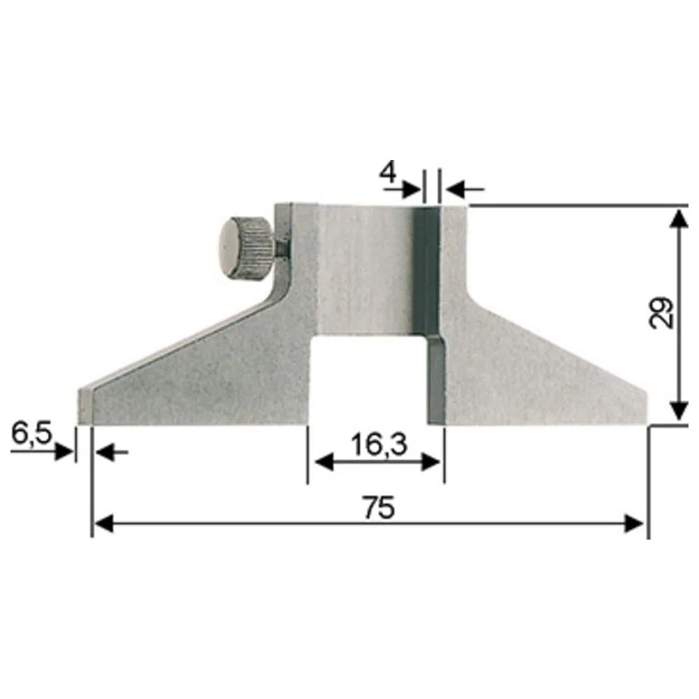Helios Preisser Zusatz Tiefenmessbrücke (rostfreier Stahl, Brückenlänge: 75 mm, Abmessung: 75 x 6,5 mm) 0220 705