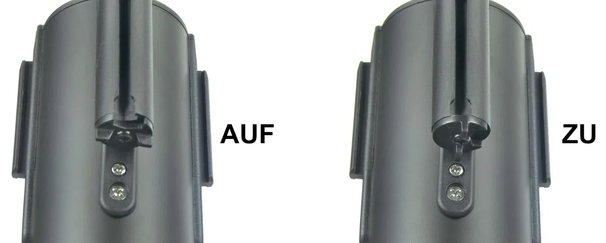 6 Stück TEGO PRO Absperrständer mit je 2 m x 48 mm einziehbarem Gurtband schwarz, Personenleitsystem Absperrband, Abgrenzungspfosten, Absperrpfosten für Flughäfen, Ausstellungen/Messen, Hotel usw.
