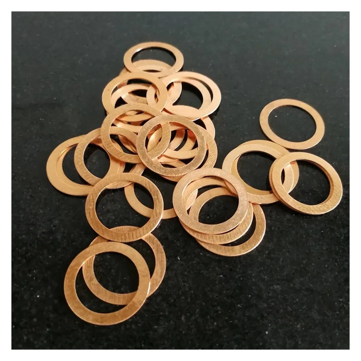 Kupfer-Unterlegscheibe M12 Dichtung Innendurchmesser 12 mm Dichtring Dünnblech T3 Rote Kupfer-Unterlegscheibe(Size:12x15.5x0.6 (100pcs))