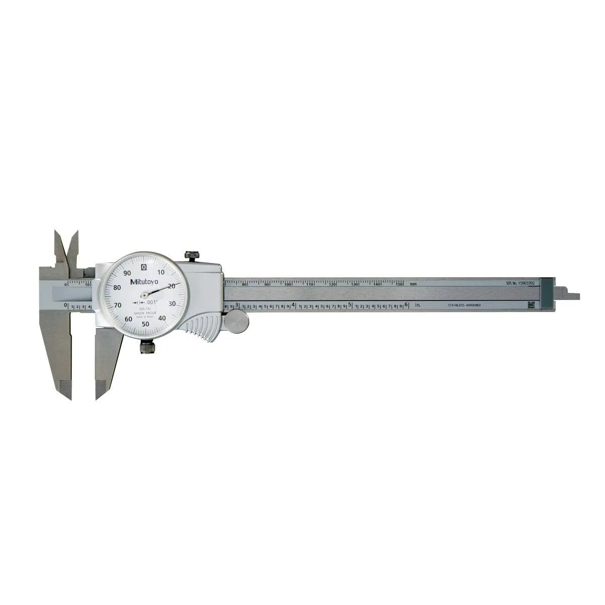 Mitutoyo 505–742 Messschieber, D6 Zoll TX, 0,3 cm pro Rev, 0–15,2 cm Reichweite, 0,000000000000000000000000000000000000000