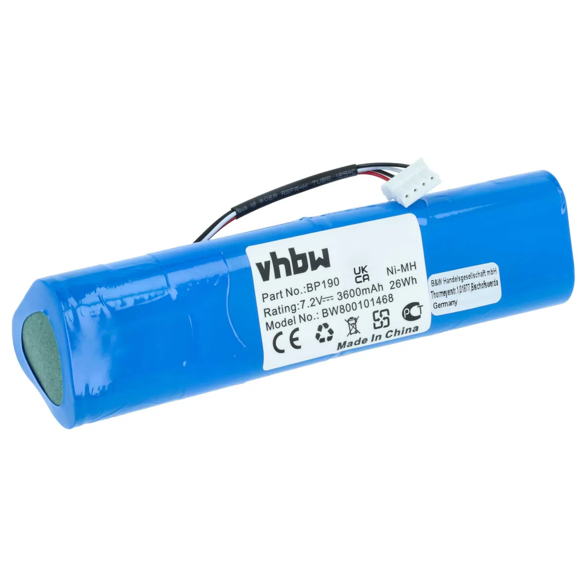 vhbw Akku kompatibel mit Fluke Scopemeter 199C, 215, 215C, 215C-S, 225, 225C Oszilloskop, Messgerät (3600mAh, 7,2V, NiMH)